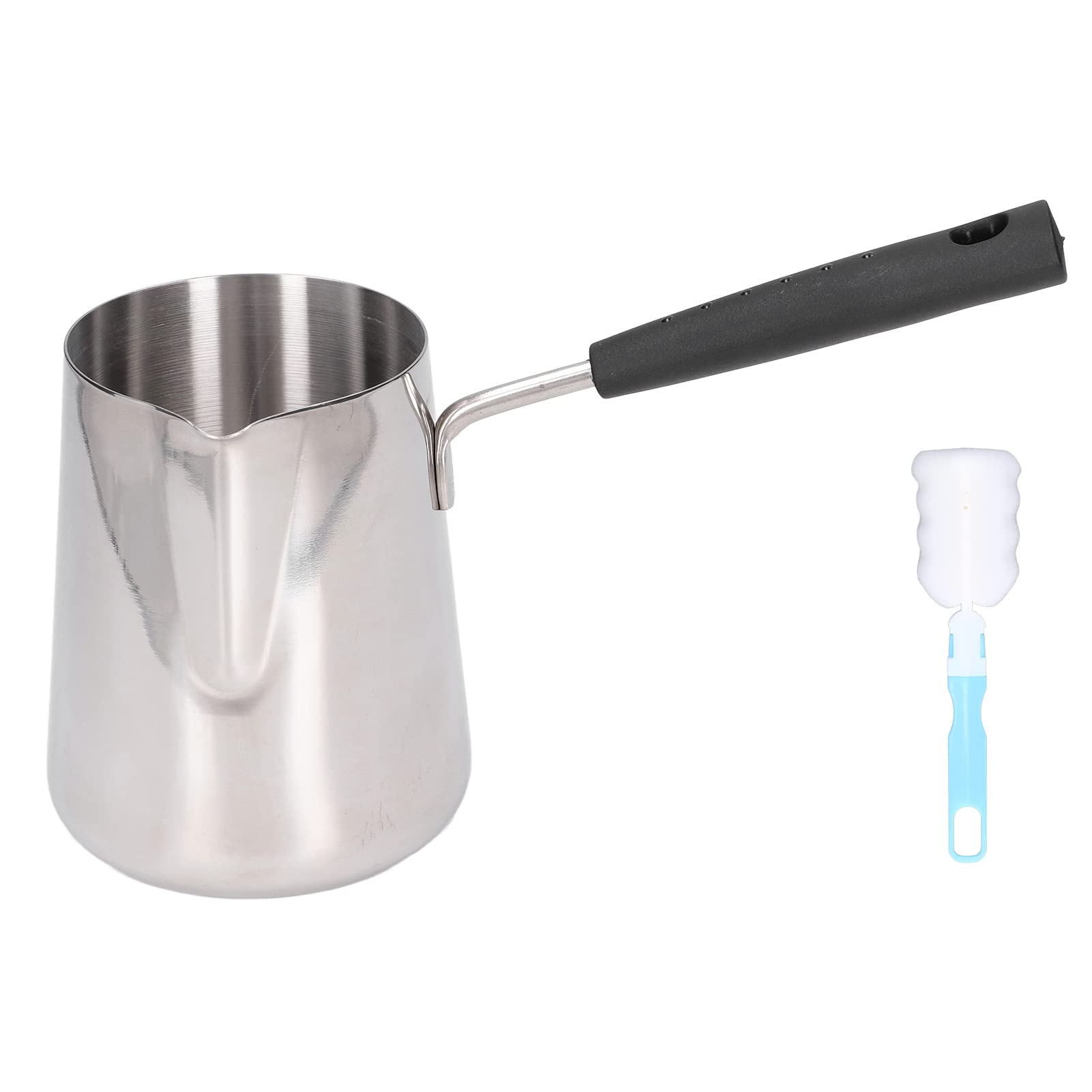 Premium Turkish Coffee Pot & Butter Warmer Set - 600ml Stainless Steel with Glossy Finish, Heat Resistant & Easy to Clean - Perfect for Home Brewing, Camping & Gift Giving