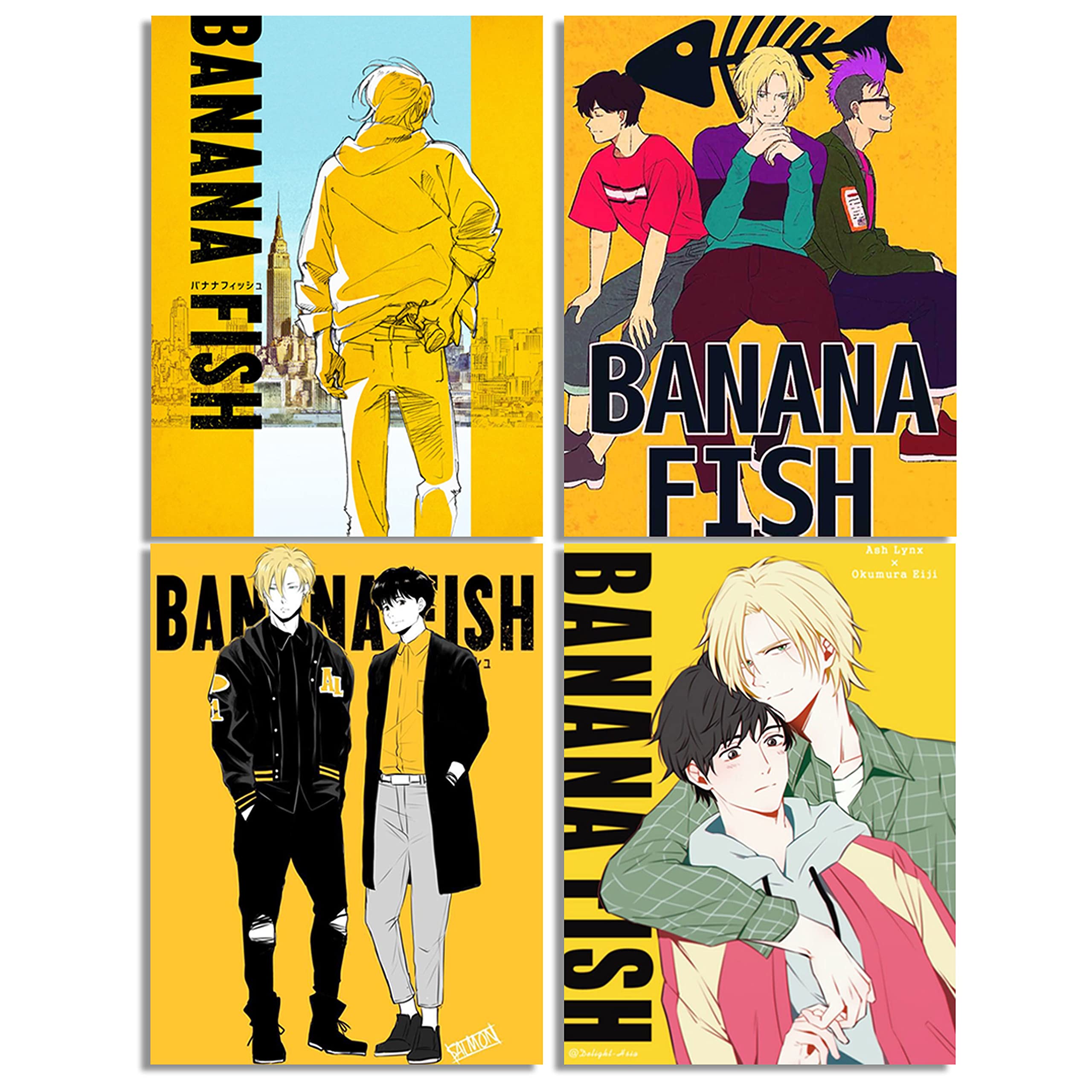 BANANA FISH Anime Wall Art - 8x10 Inch Unframed Manga Canvas Poster, Japanese Anime Decor for Bedroom & Living Room - Perfect Gift for Teens | Anime Room Decor, Manga Lover Gift, Wall Prints for Home & Office