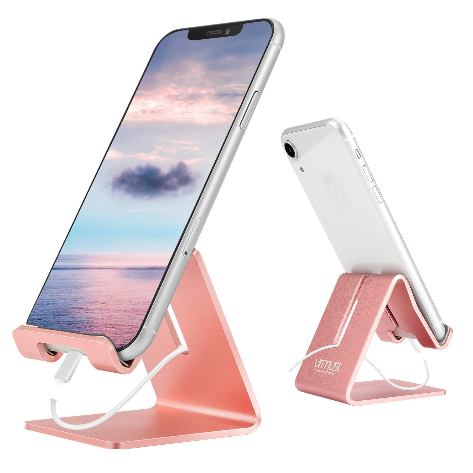 Ergonomic Adjustable Laptop Stand & Phone Holder Set - Rose Gold | Portable Computer Riser for Home Office, Dorm & Travel Use