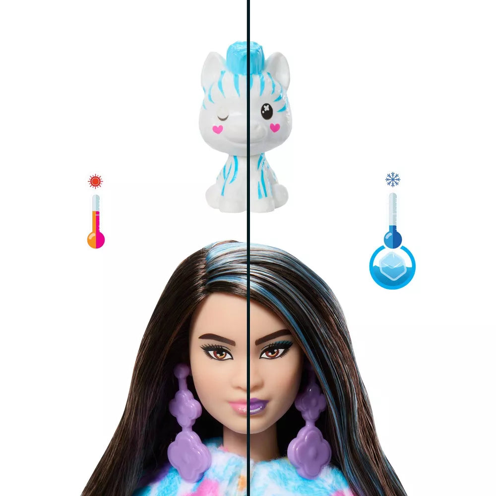 Barbie Cutie Reveal Zebra Surprise Doll with 15+ Fashion & Pet Accessories - Perfect for Kids' Birthday Gifts & Pretend Play
