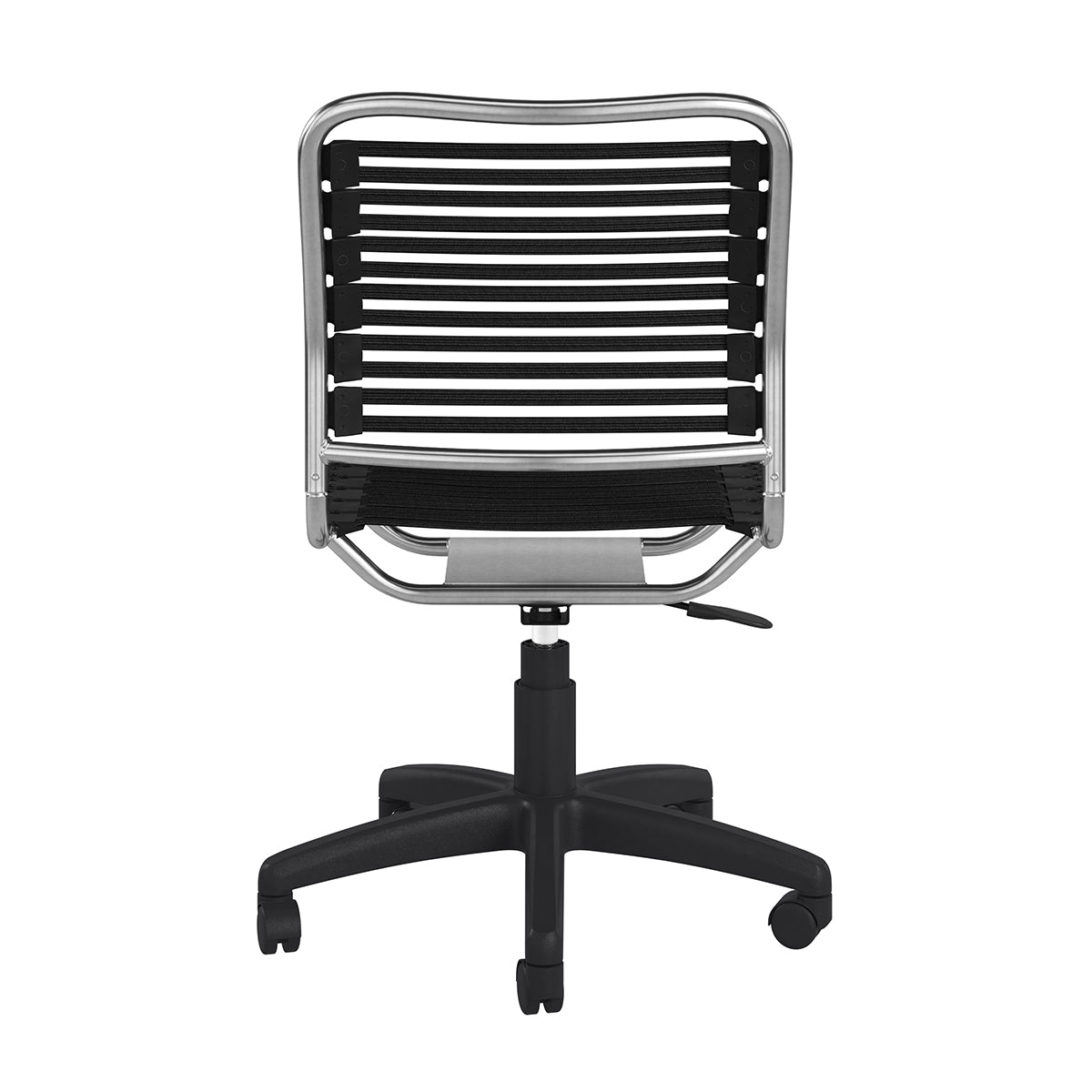 Allison Bungie Flat Low Back Office Chair - Ergonomic Mesh Desk Chair with Graphite Black Frame & Swivel Base - Perfect for Home Office, Computer Workstation & Conference Rooms