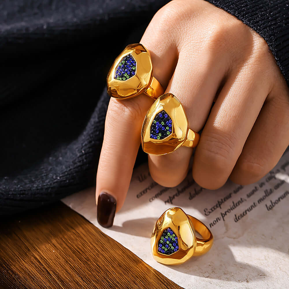 Chunky Irregular Index Ring for Women - A935 Sterling Silver Fashion Statement Ring | Perfect for Casual Wear, Parties, and Everyday Elegance