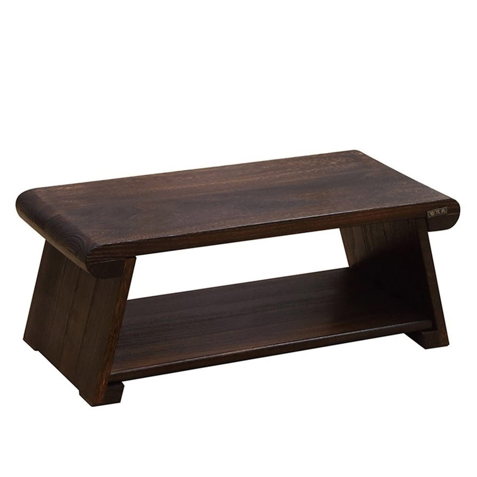 Japanese Style Tatami Coffee Table - Low Platform Tea Table for Balcony, Bay Window & Living Room - Multifunctional Mini Furniture (80x40x33cm, Brown) - Perfect for Zen Decor, Meditation & Small Space Living