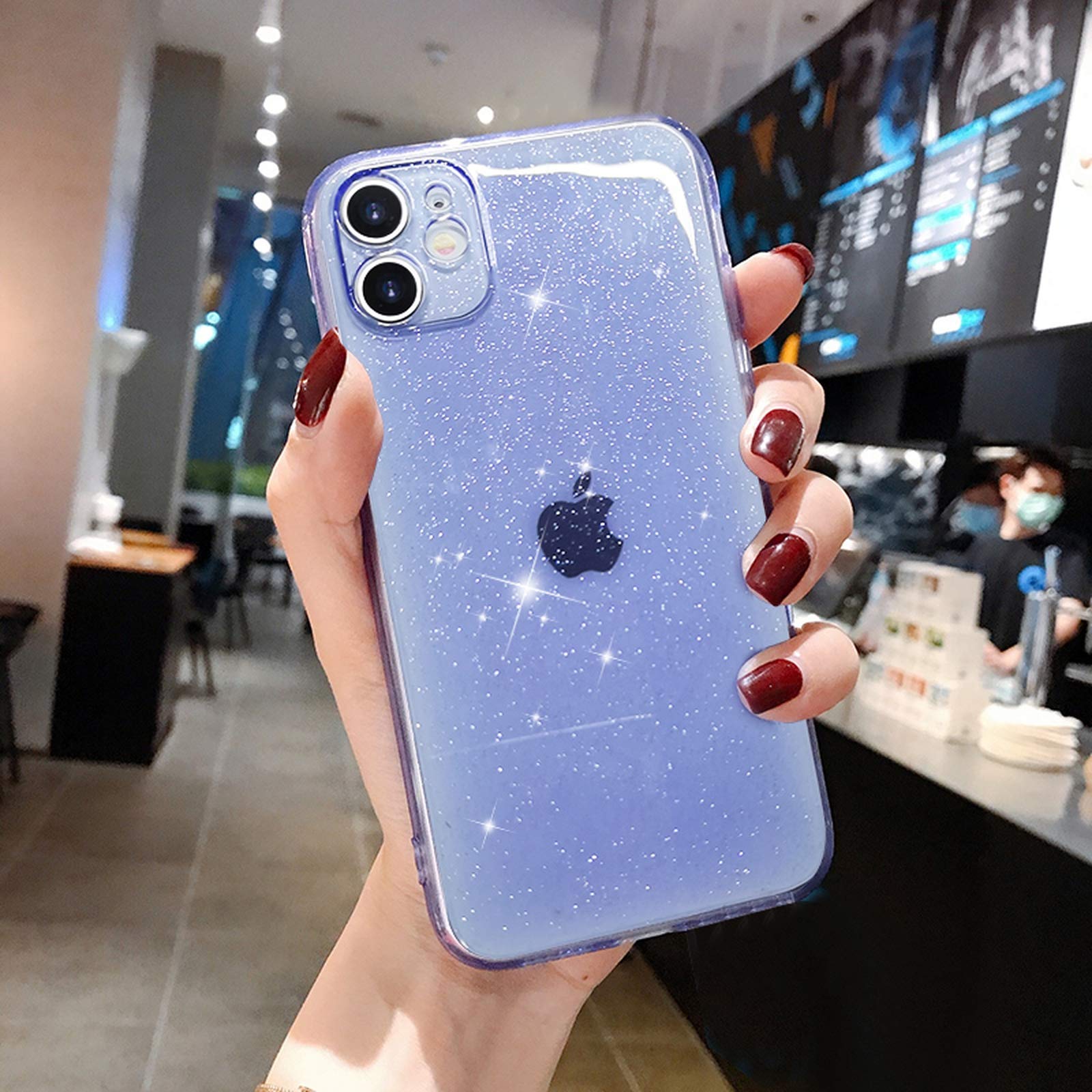 Luxury Pink Transparent Silicone Phone Case for iPhone 11, 12 Mini, Pro Max, Xs, X, Xr, 7, 8 Plus, SE - Soft, Shockproof, Slim Fit Cover - Ideal for Everyday Use & Travel Protection - for iPhone 8 Plus