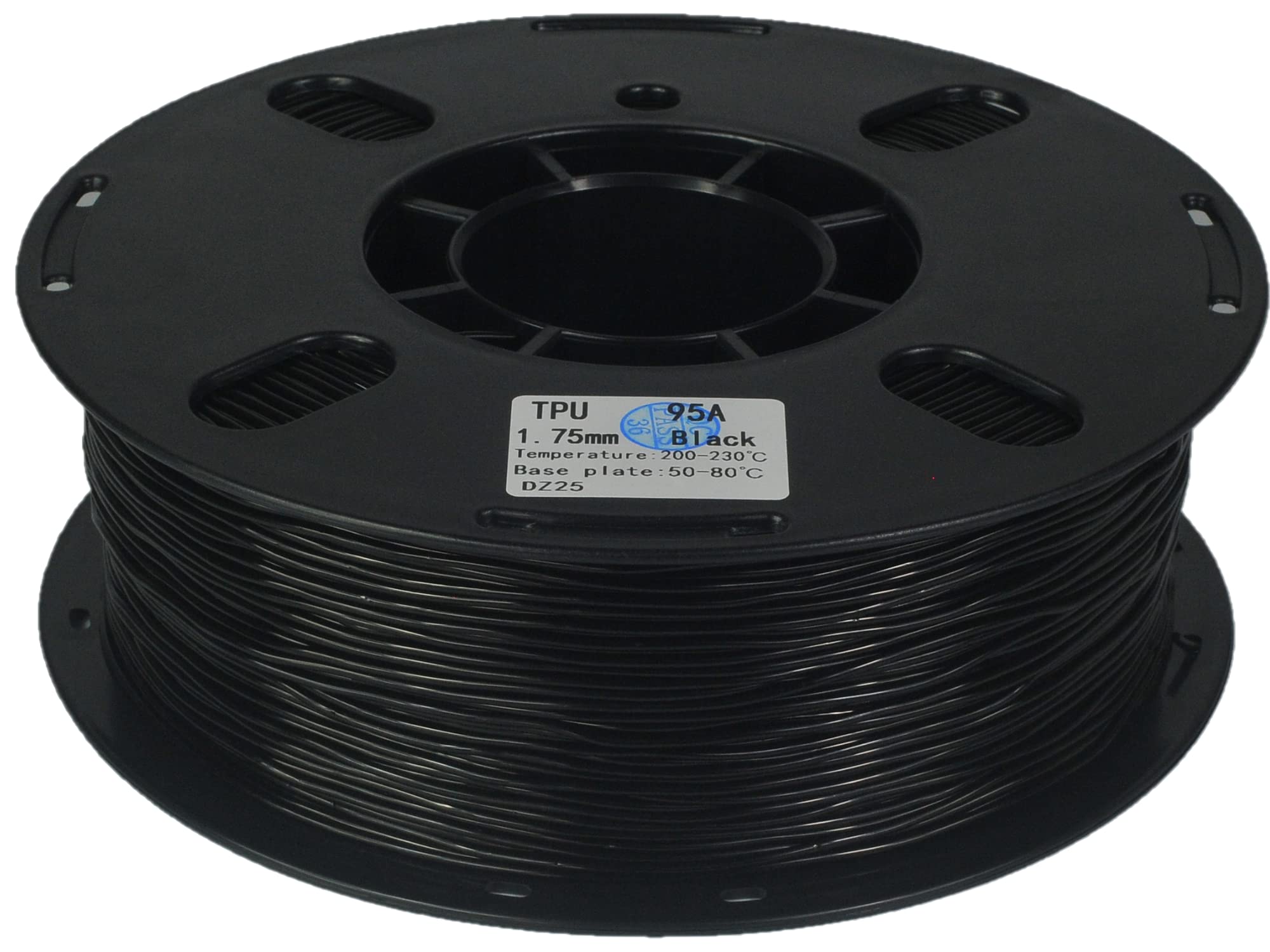 RANKI TPU Filament 1.75mm 95A Flexible 3D Printer Filament - High Precision +/-0.05mm, 1kg Spool (Black) - Perfect for Cosplay, Phone Cases & Flexible Prototypes