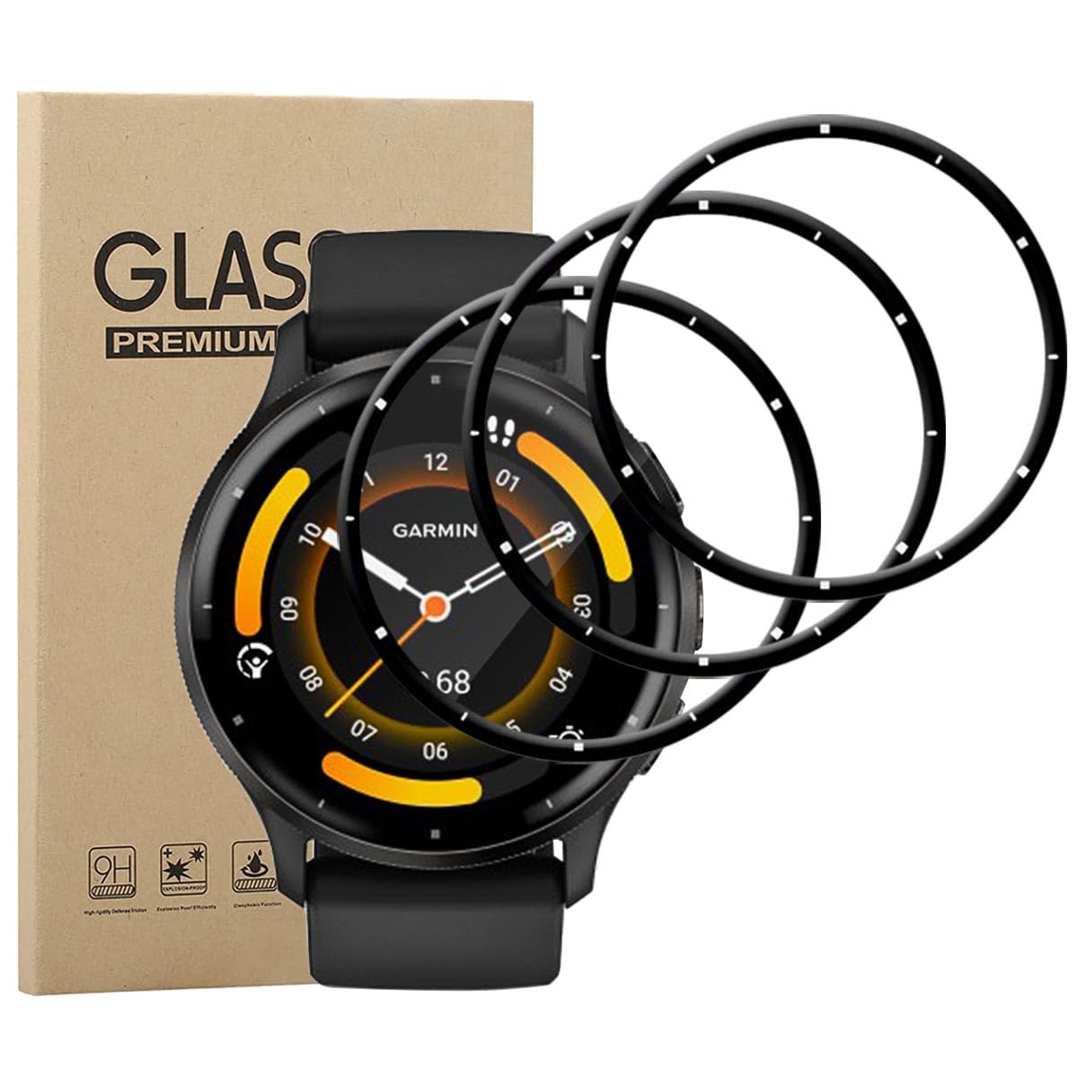 3 Pack Garmin Venu 3 Screen Protector - HD PET Clear, Flexible, 3D Full Coverage with Curved Edge | Anti-Scratch, Bubble-Free & Anti-Fingerprint | Perfect for Running, Swimming & Outdoor Activities