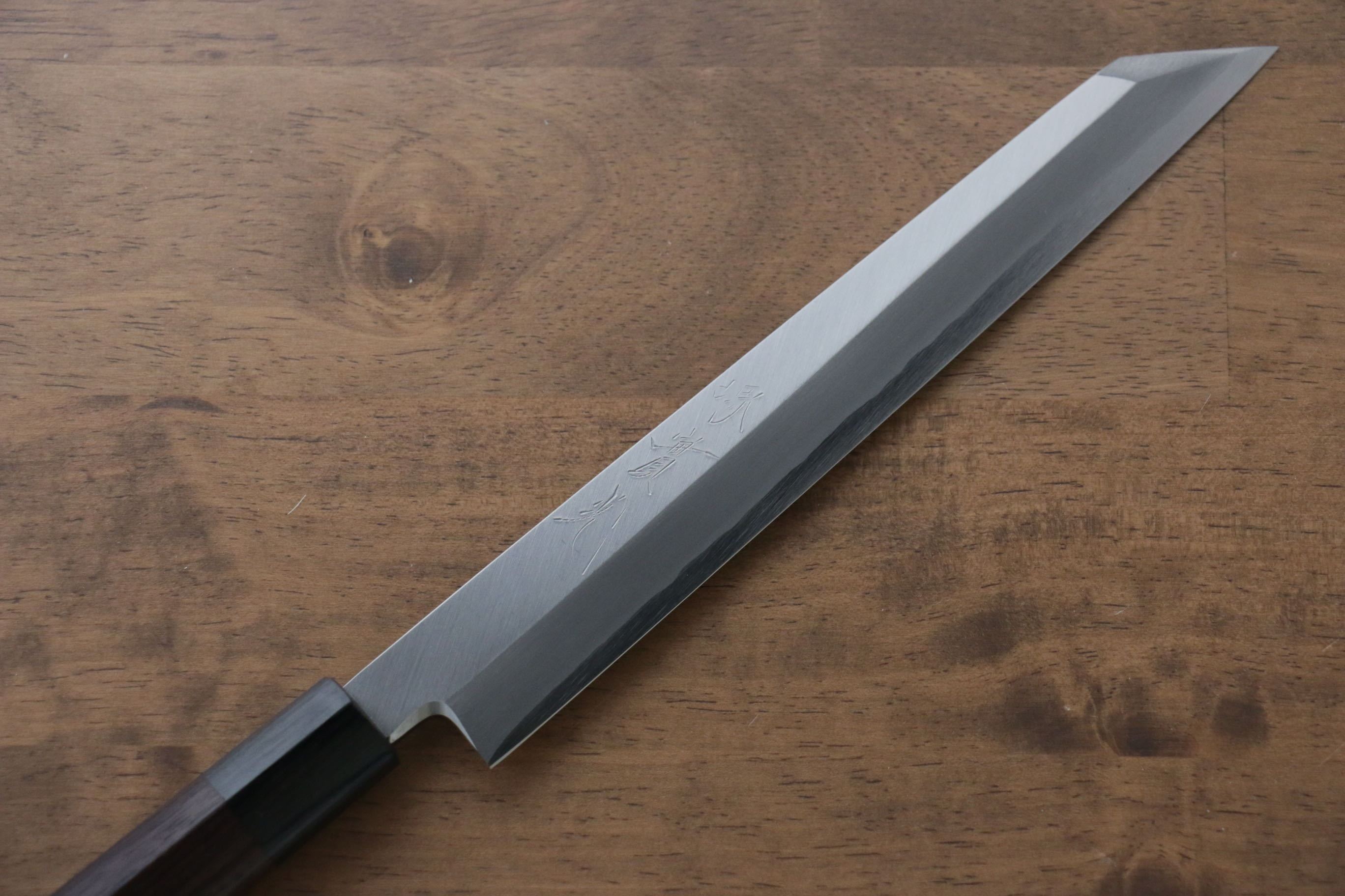 Premium Jikko Silver Steel No.3 Kiritsuke Yanagiba Knife 210mm - Japanese Chef Knife with Exquisite Shitan Handle for Sushi, Sashimi & Precision Cutting