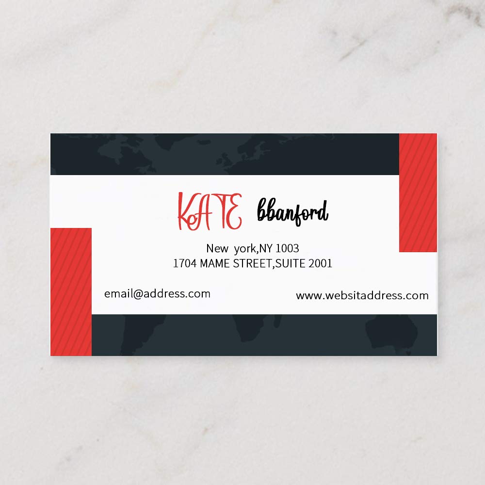 Premium Custom Printed Business Cards - Clean Edge, High-Quality Business Card Paper in Red & Dark Blue - Perfect for Networking, Branding & Professional Meetings