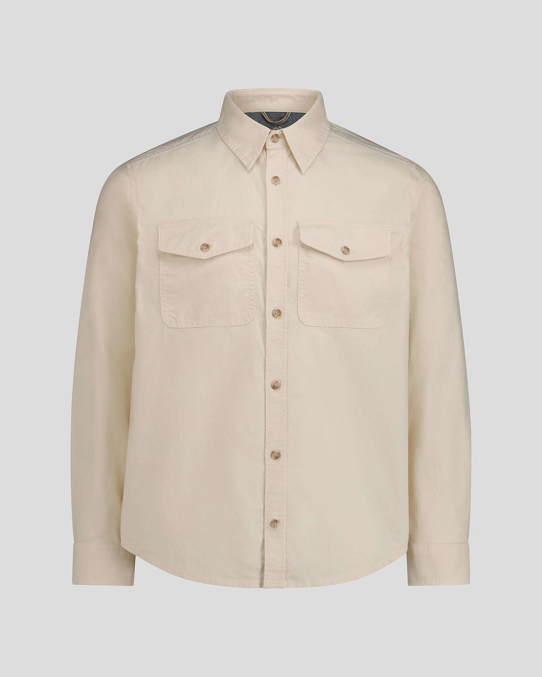 Vander HT Men's Long Sleeve Casual Shirt - Breathable Cotton Comfort Fit Button Down Shirt for Office, Outdoor & Daily Wear - Natural Color