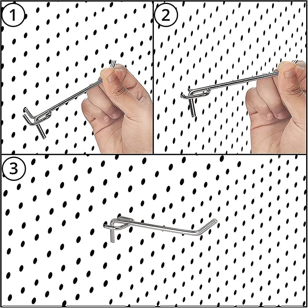 Yinpecly 20 Pack 10-Inch Iron Pegboard Hooks - Heavy Duty Pegboard Hooks for 1/8