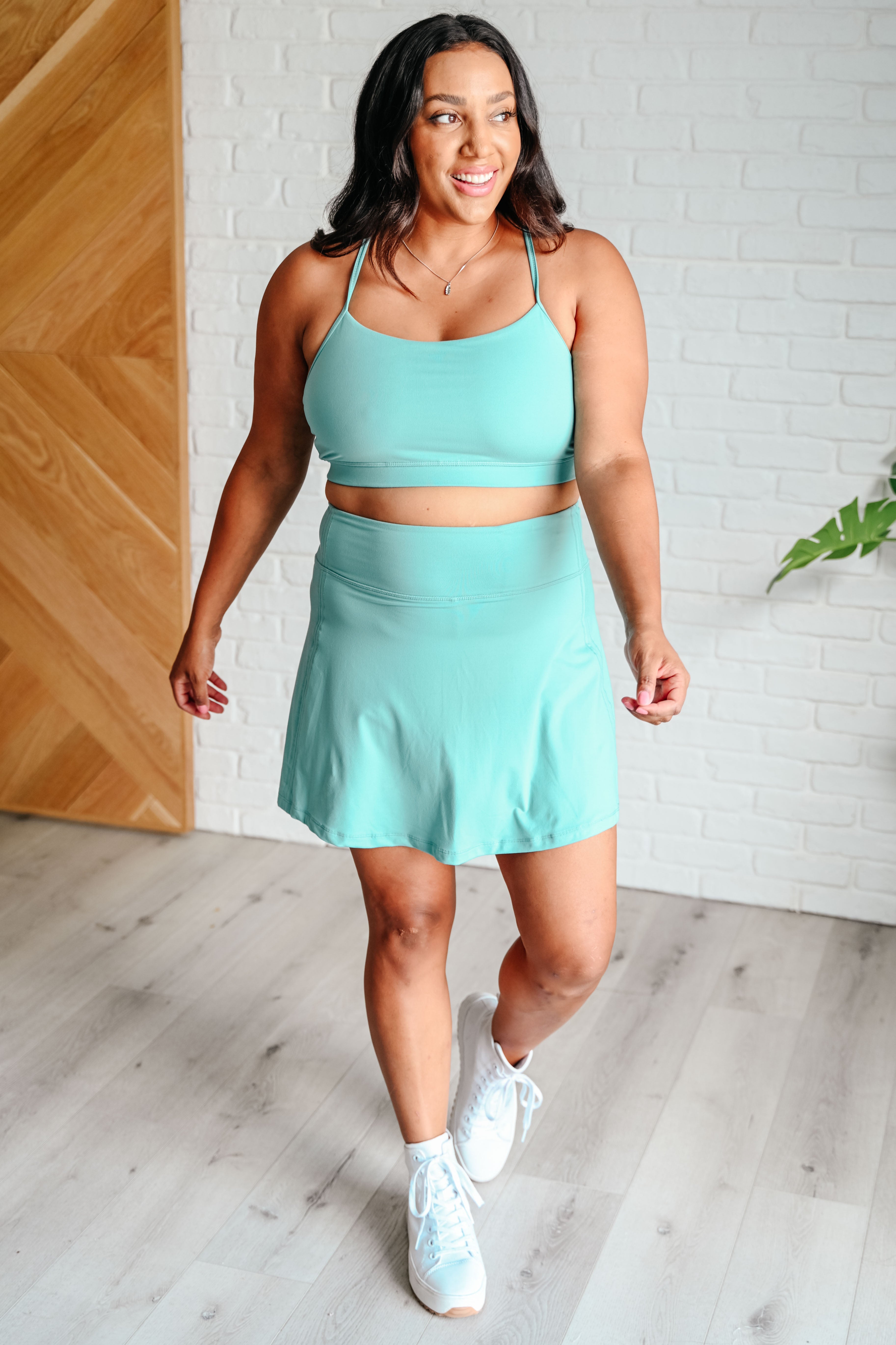 Secure Package Spaghetti Strap Tank Top in Tidal Wave - Perfect for Summer Beach Outings, Yoga, and Casual Wear