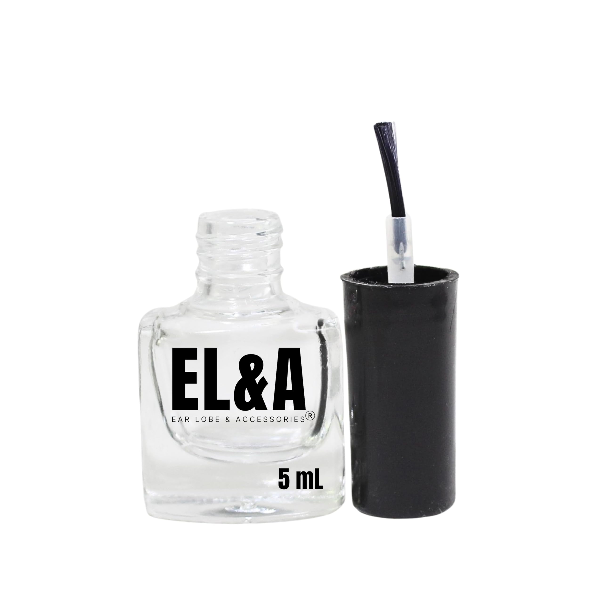 5ml Empty Nail Polish Bottles with Brush Cap - Clear Glass Refillable Containers (6.3x2.3cm) - Pack of 5 for DIY Nail Art, Essential Oils & Beauty Blending | Perfect for Salons, Home Use & Travel