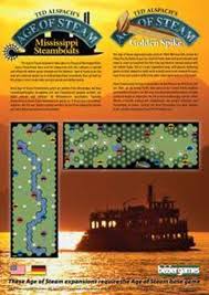 Age of Steam Expansion: Mississippi Steamboats & Golden Spike Board Game - Strategy Game for Adults & Teens - Perfect for Game Nights & Family Gatherings
