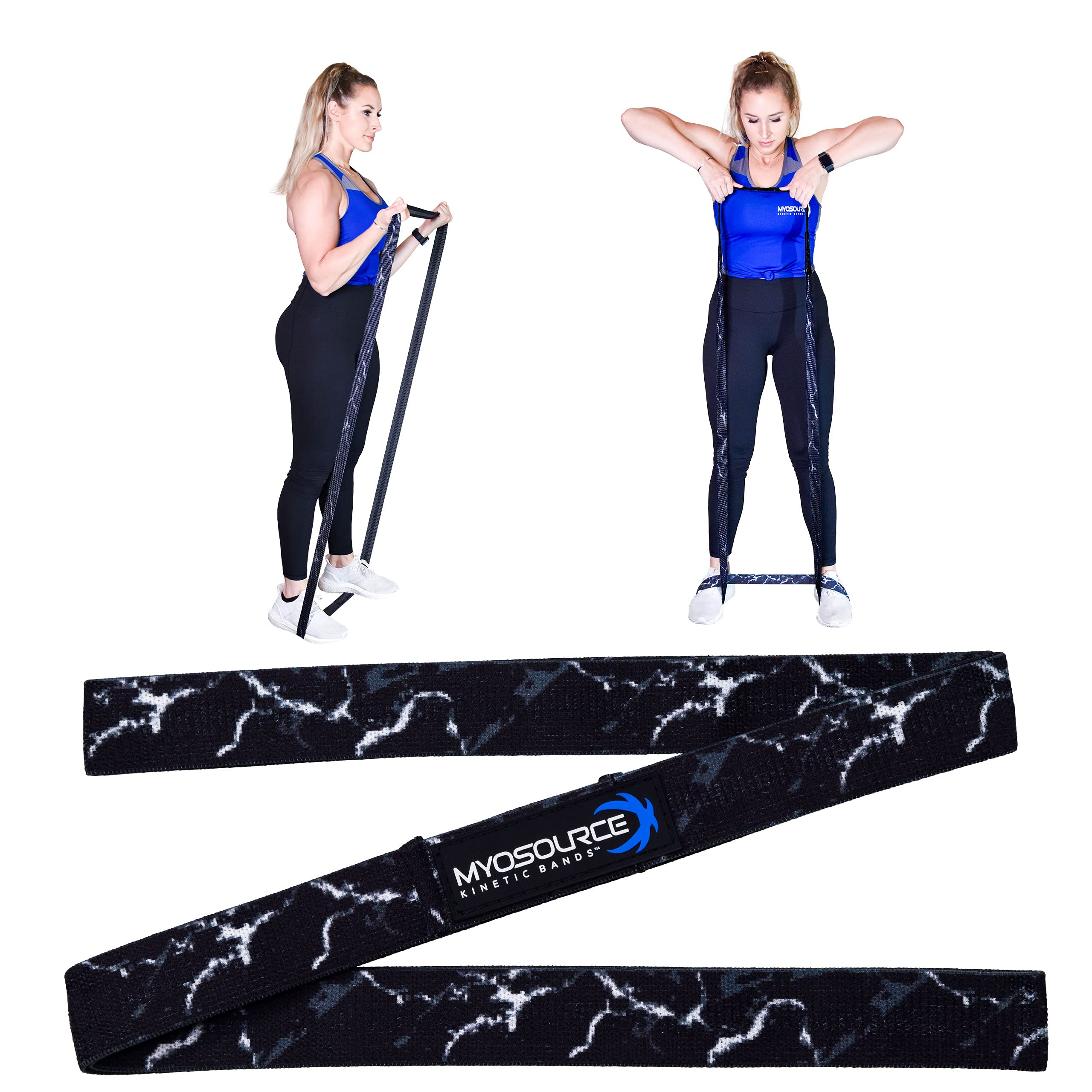 Kinetic Bands Vitality Flex Long Skinny Resistance Band for Women - Non-Slip Fabric Full Body Exercise Band - Home Gym & Strength Training Equipment - Perfect for Legs, Butt Workouts and Yoga Stretching at Home or Studio