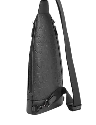Coach Dominic Sling Pack Crossbody Bag - Genuine Signature Leather Unisex Shoulder Bag for Men & Women | Perfect for Travel, Work & Everyday Use