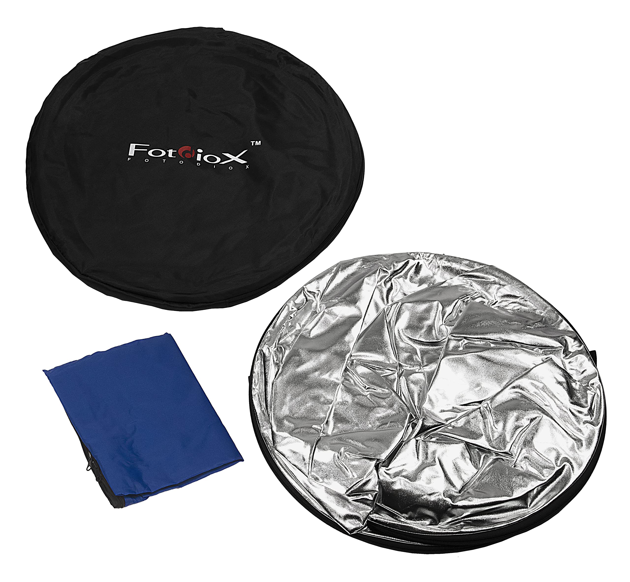 Fotodiox 48x72 7-in-1 Oval Reflector Pro - Premium Collapsible Photography Disc with Soft Silver, Gold, Black, White & Diffuser + Chromakey Green/Blue - Perfect for Studio, Portrait, and Outdoor Photography