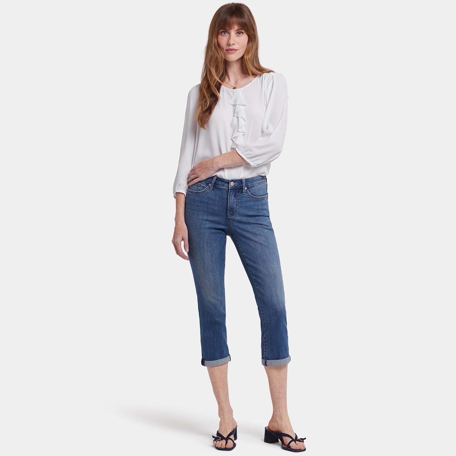 Chloe Skinny Capri Jeans for Women - High Waisted Stretch Denim Pants | Costa Brava Style | Perfect for Casual Wear, Date Night & Summer Outfits