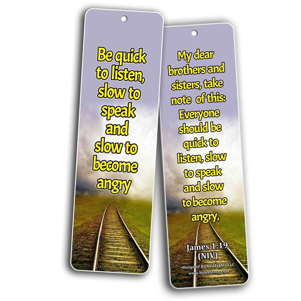 60 Pack Inspirational Bible Bookmarks - Life Changing Wisdom from God for Sunday School, Church Ministries, Women & Men - Perfect for Bible Study, Gifts & Spiritual Encouragement