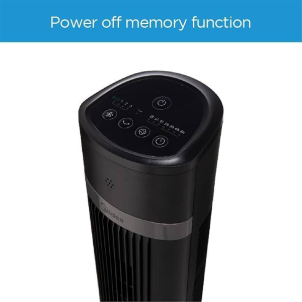 Midea Tower Fan with Remote Control - 36 Inch Quiet Oscillating Cooling Fan for Home, Office & Bedroom - Energy Efficient with 3 Speeds & Timer - Perfect for Summer, Indoor Use & White Noise Sleep Aid