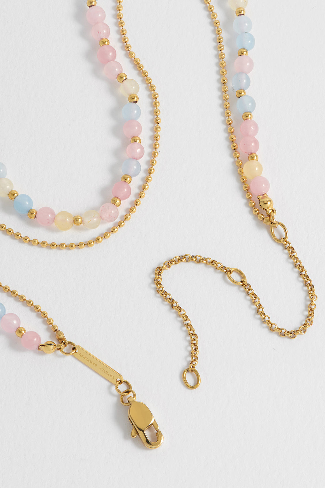 Pastel Multi Gemstone Double Layer Necklace for Women, Elegant Boho Jewelry Gift for Her - Perfect for Weddings, Parties & Everyday Wear
