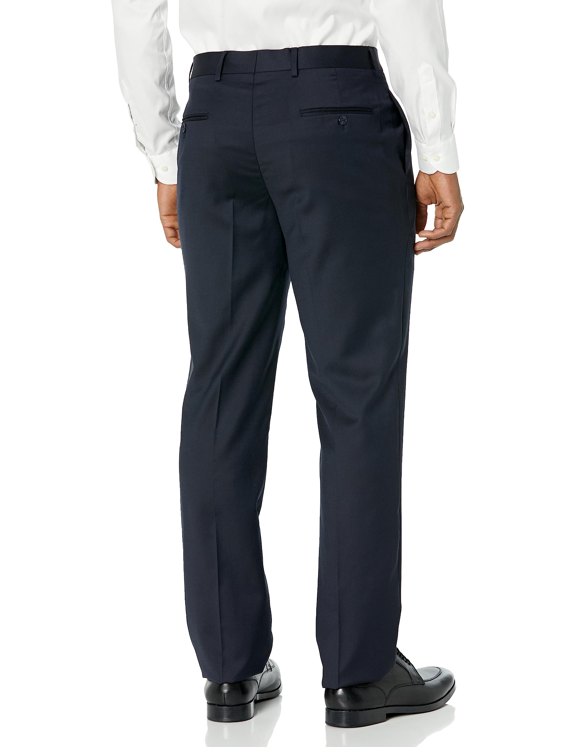 Premium Men's High-Twist Wool Suit Pants - Double Reverse Pleats for Formal & Business Wear - Office, Weddings & Special Occasions