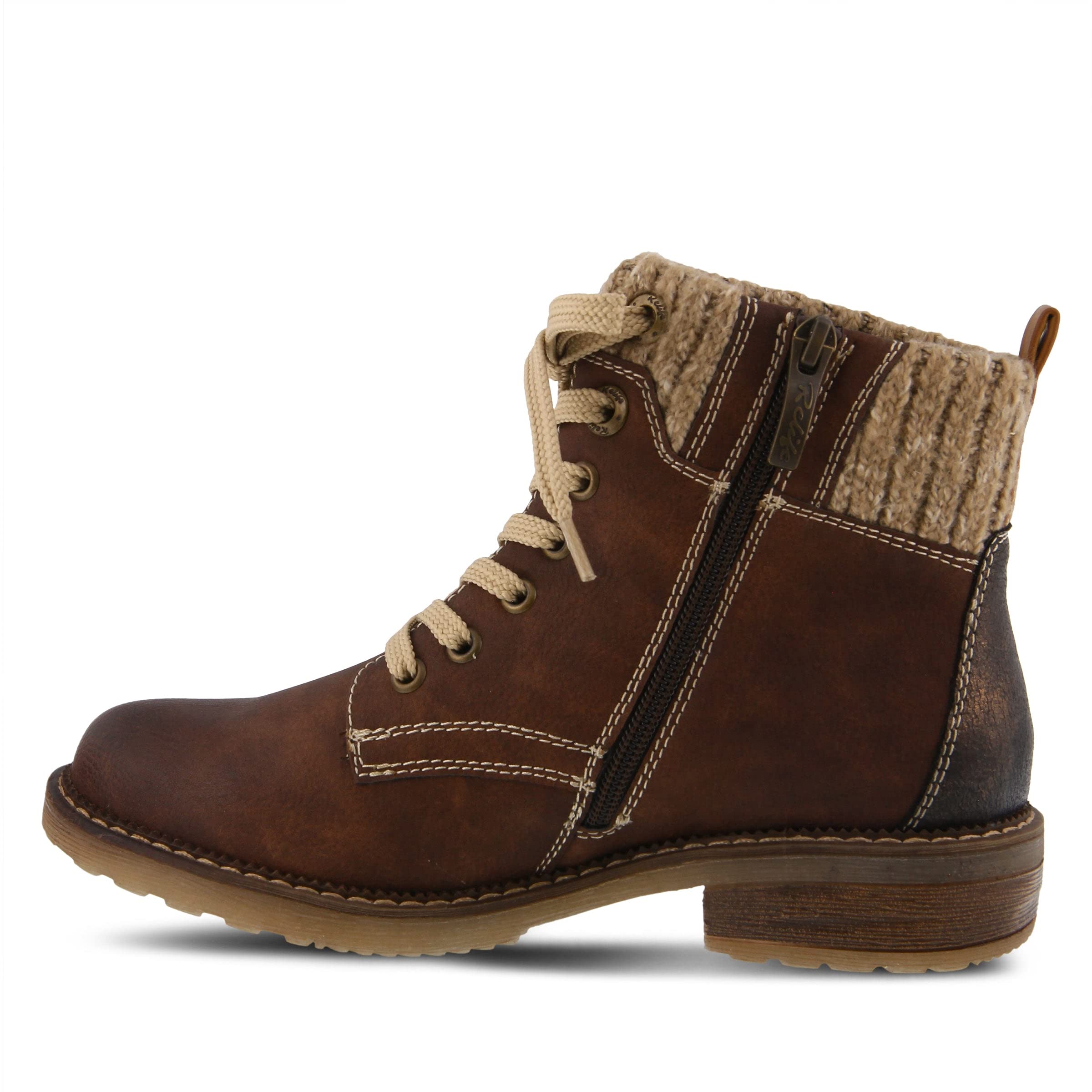 Spring Step Women's Khazera Combat Boots - Stylish Ankle Booties with Chunky Heel | Perfect for Fall Fashion, Casual Outfits & Everyday Wear