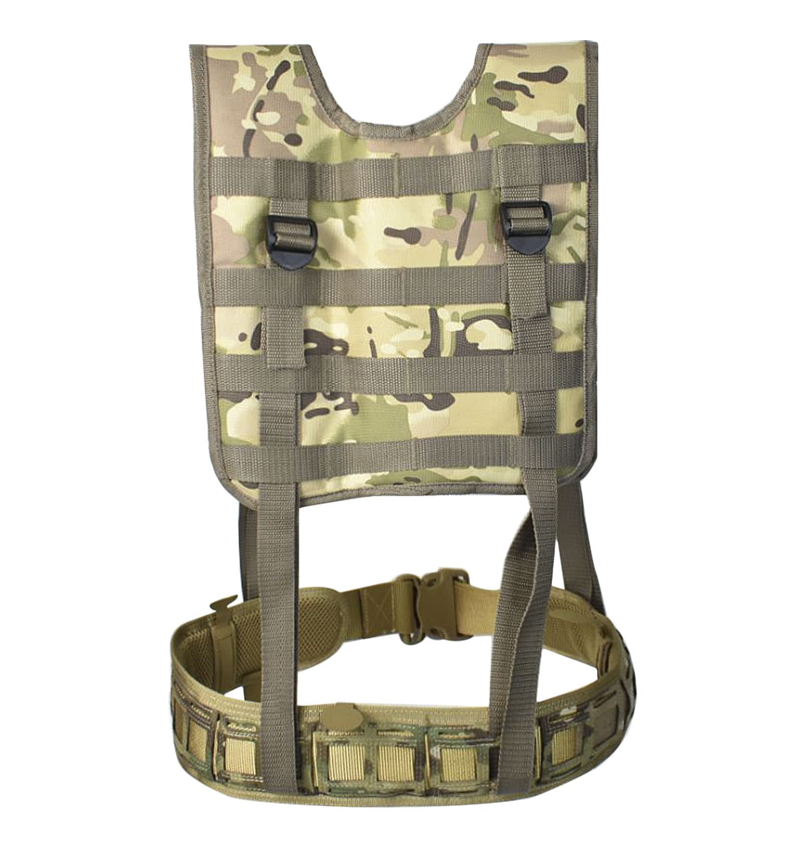 Tactical MOLLE Belt with Adjustable Suspenders - Multi-Functional Hunting & Patrol Waist Belt - Perfect for Outdoor Adventures, Military Training & Survival Gear