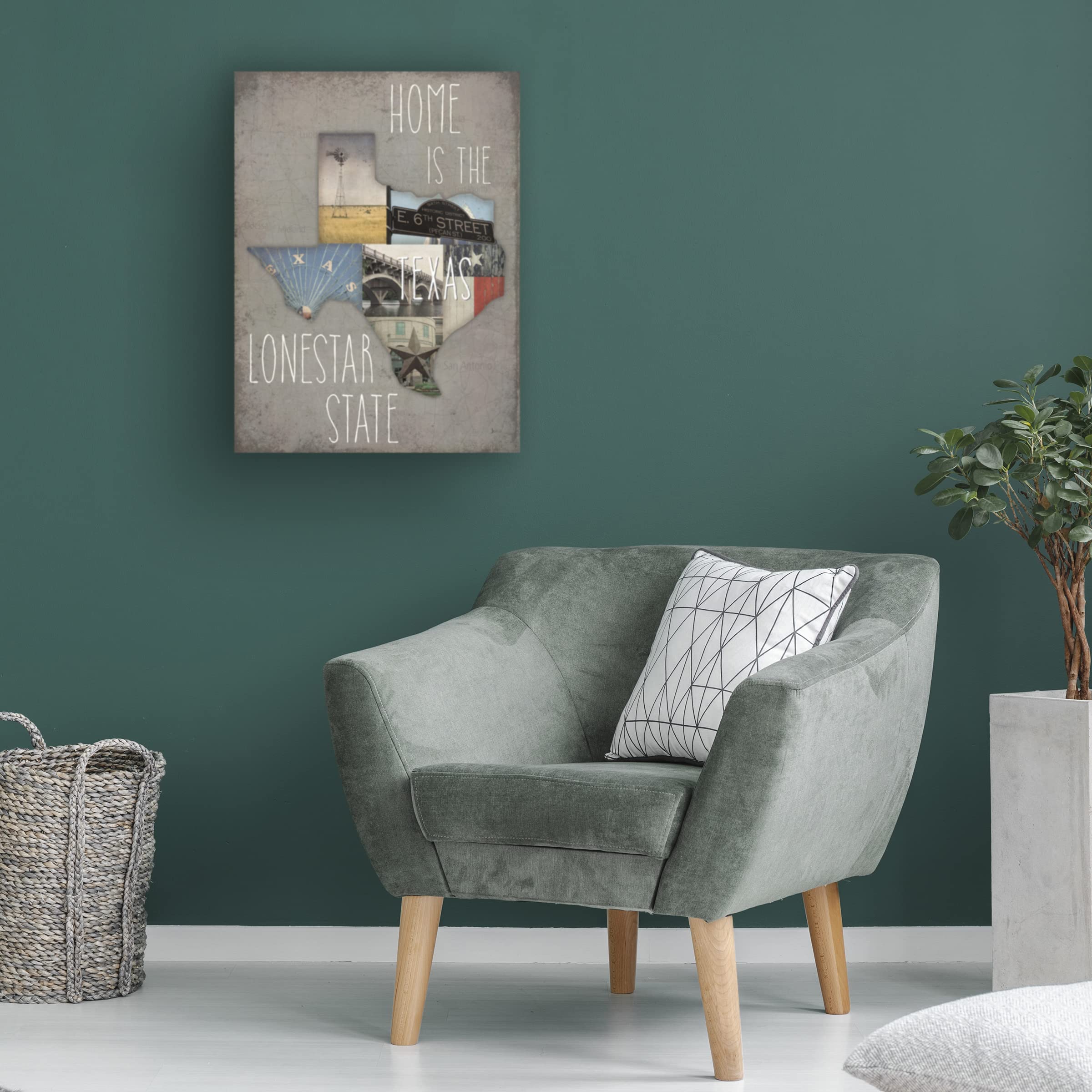 Jess Aiken 'InstaStates III Dark' Canvas Wall Art Print - Modern Abstract Home Decor for Living Room, Bedroom & Office - Trademark Fine Art Collection