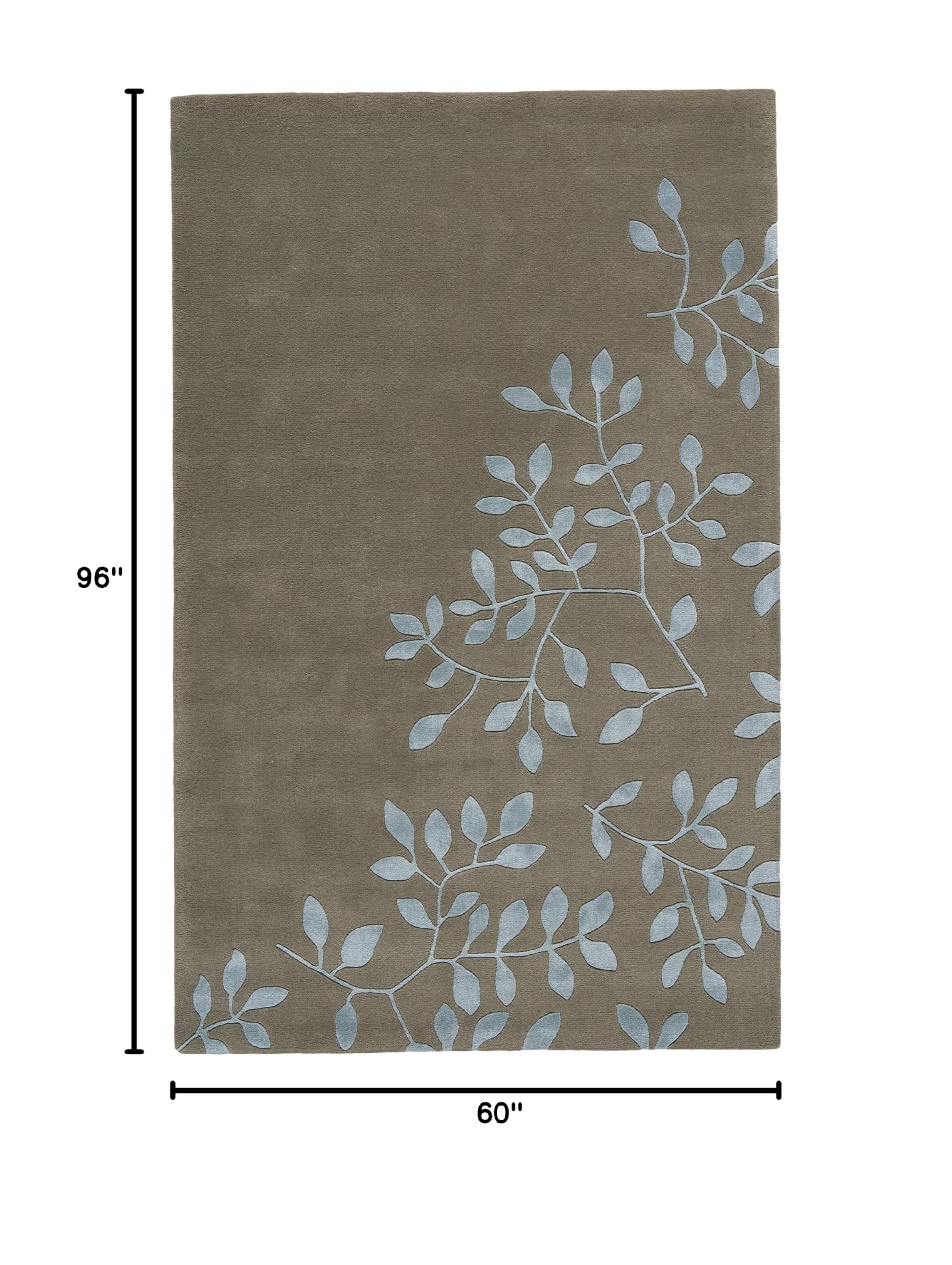 Rugs America Millennium Oxford Gray 5' x 8' Area Rug - Soft Modern Indoor Carpet for Living Room, Bedroom & Office