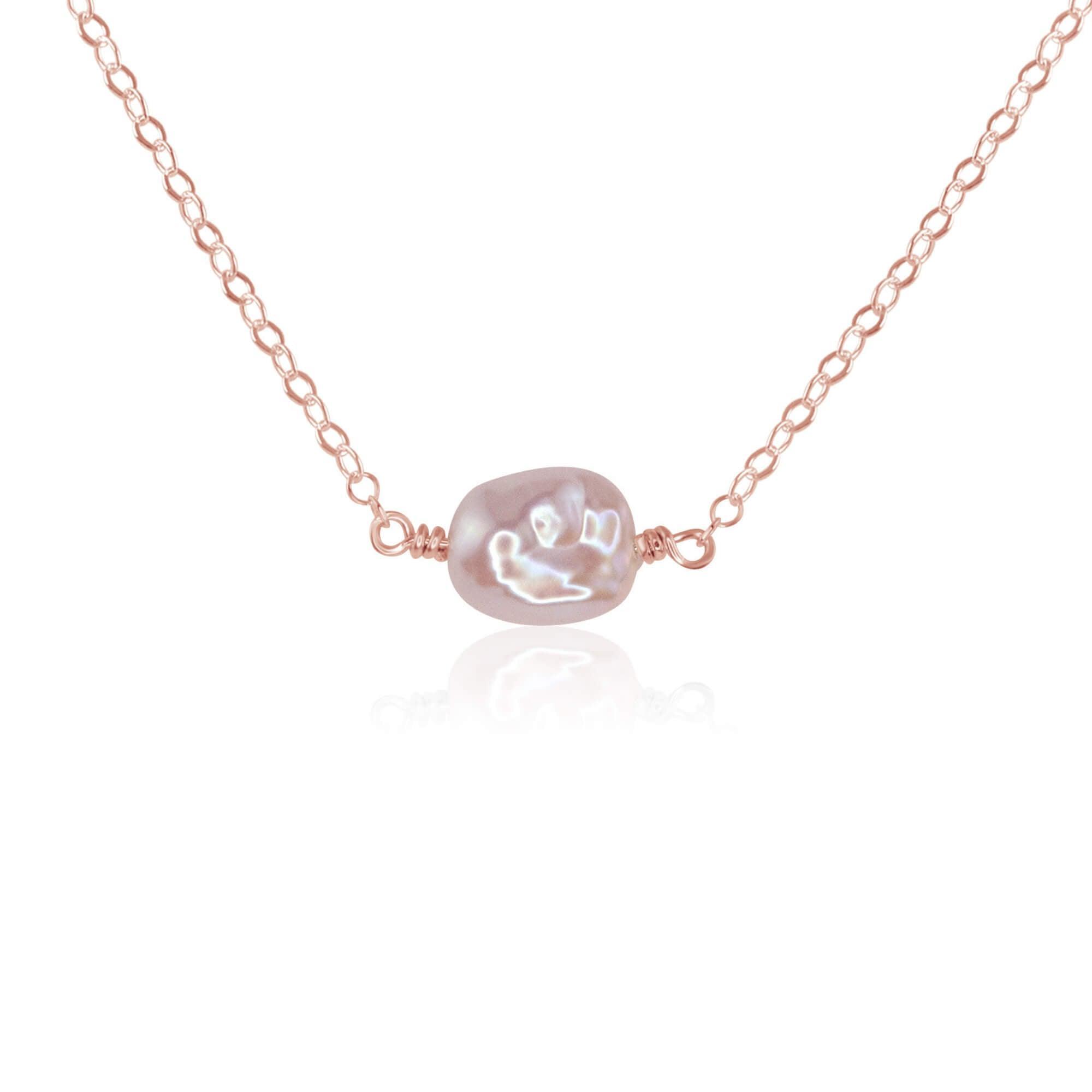 Elegant Tiny Raw White Freshwater Pearl Crystal Nugget Necklace – Perfect for Bridal Jewelry, Boho Fashion & Everyday Wear