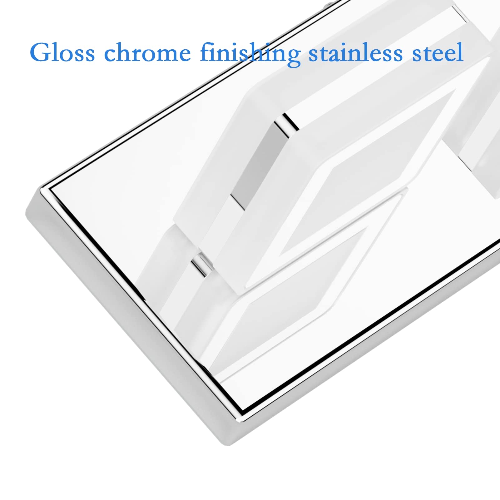 Ralbay Modern LED Vanity Light Fixtures - 3-Light Up/Down Bathroom Mirror Lighting, Rotatable Acrylic Shade with Stainless Steel Chrome Finish - Perfect for Bathroom, Dressing Room & Makeup Area Wall Lighting
