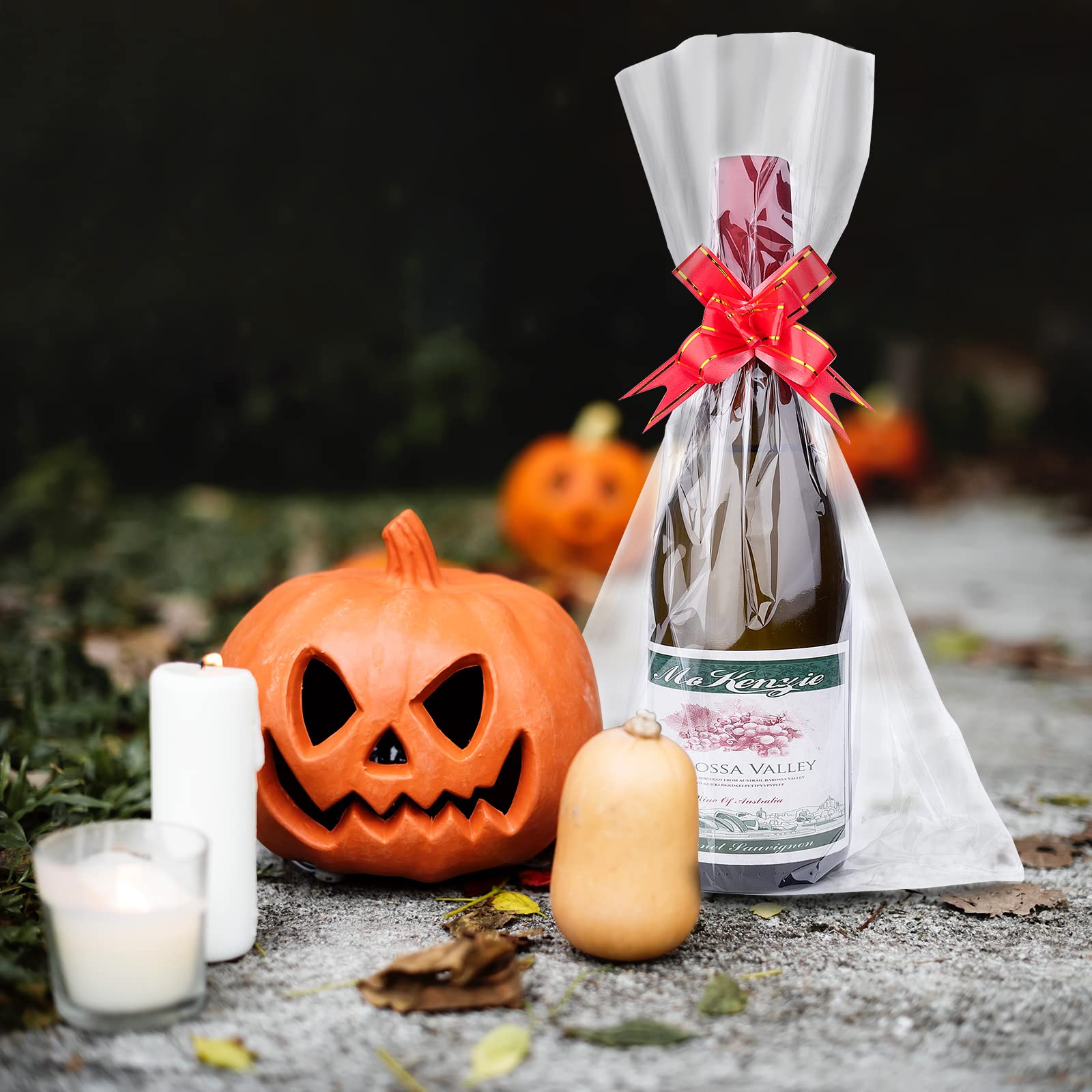 Awpeye 25 Pack Clear Cellophane Gift Bags - 2 Mil Thick Wide Opening for Mugs, Wine Bottles & Small Baskets - Perfect for Party Favors, Wedding Gifts & Holiday Packaging