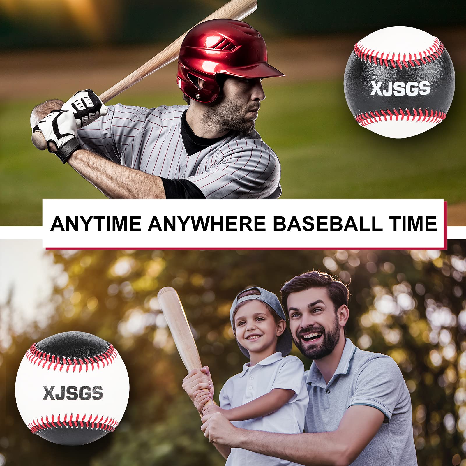 Official League Baseballs for Recreational Use - 9 Inch Standard Size Practice Baseballs for Indoor & Outdoor Training, Games & Sports Activities