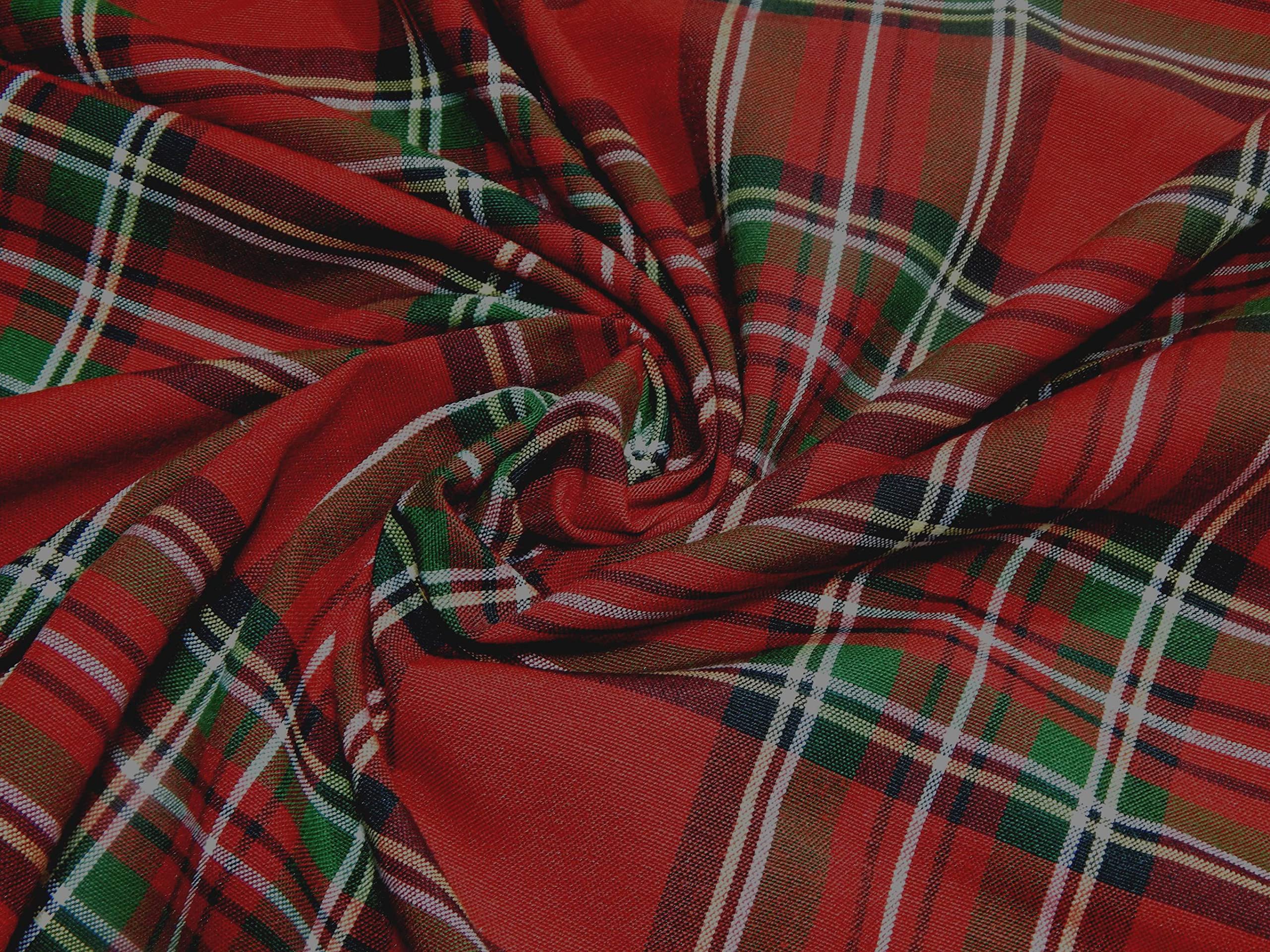 Waterproof Plaid Design 4-Seater Round Tablecloth - Durable & Machine Washable Dining Table Cover 60x60 Inches - Perfect for Indoor/Outdoor Parties, Picnics & Family Gatherings