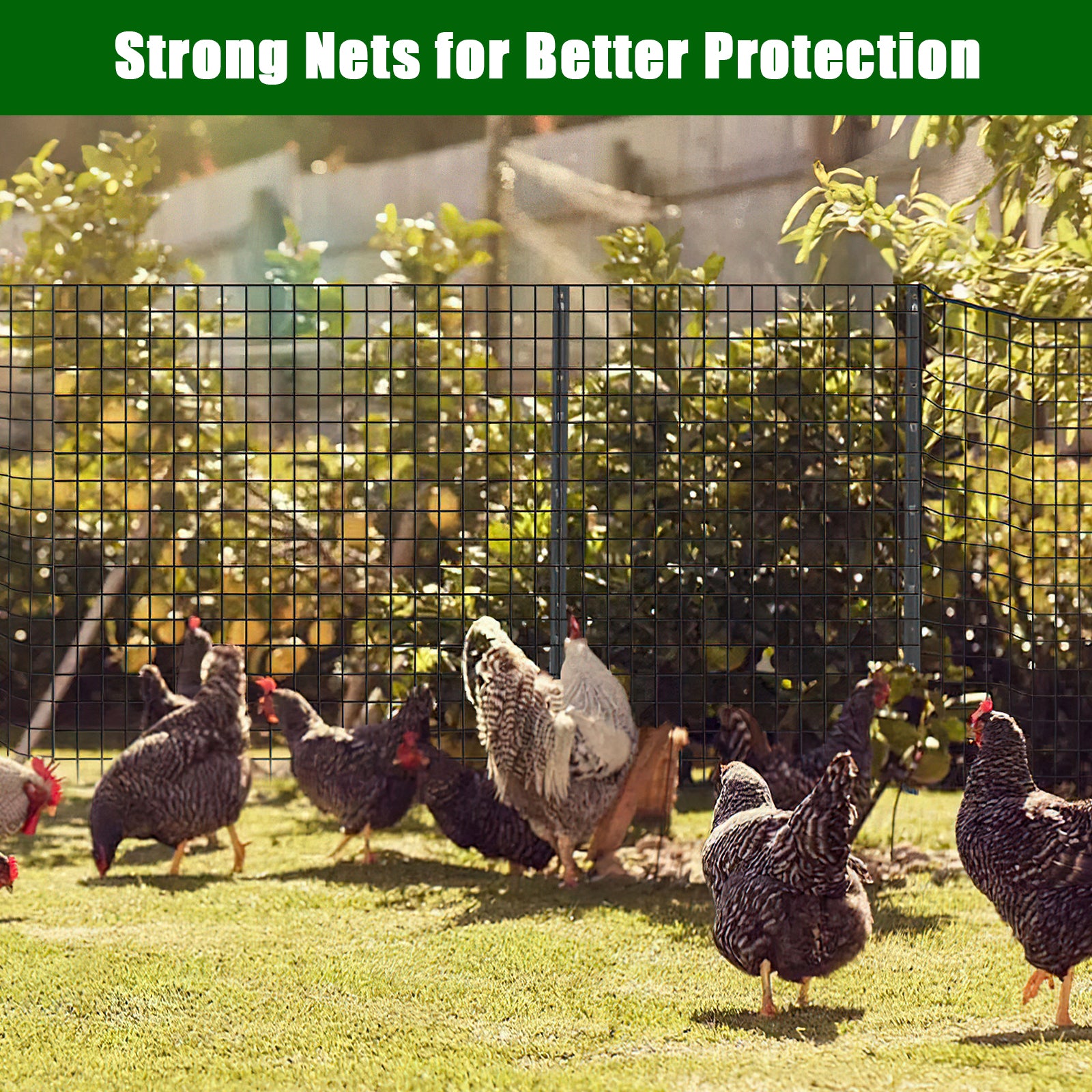 GARVEE 16 Gauge Galvanized Steel Chicken Wire Fence - 2