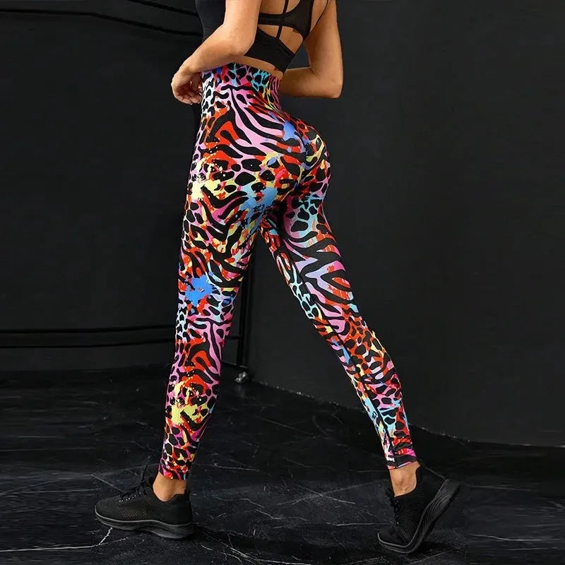 3D Printing Seamless Peach Tie Dye Yoga Pants - High Waist Push Up Workout Leggings for Women | Breathable Gym Tights, Running & Fitness Clothing | Perfect for Yoga, Pilates & Lounge Wear