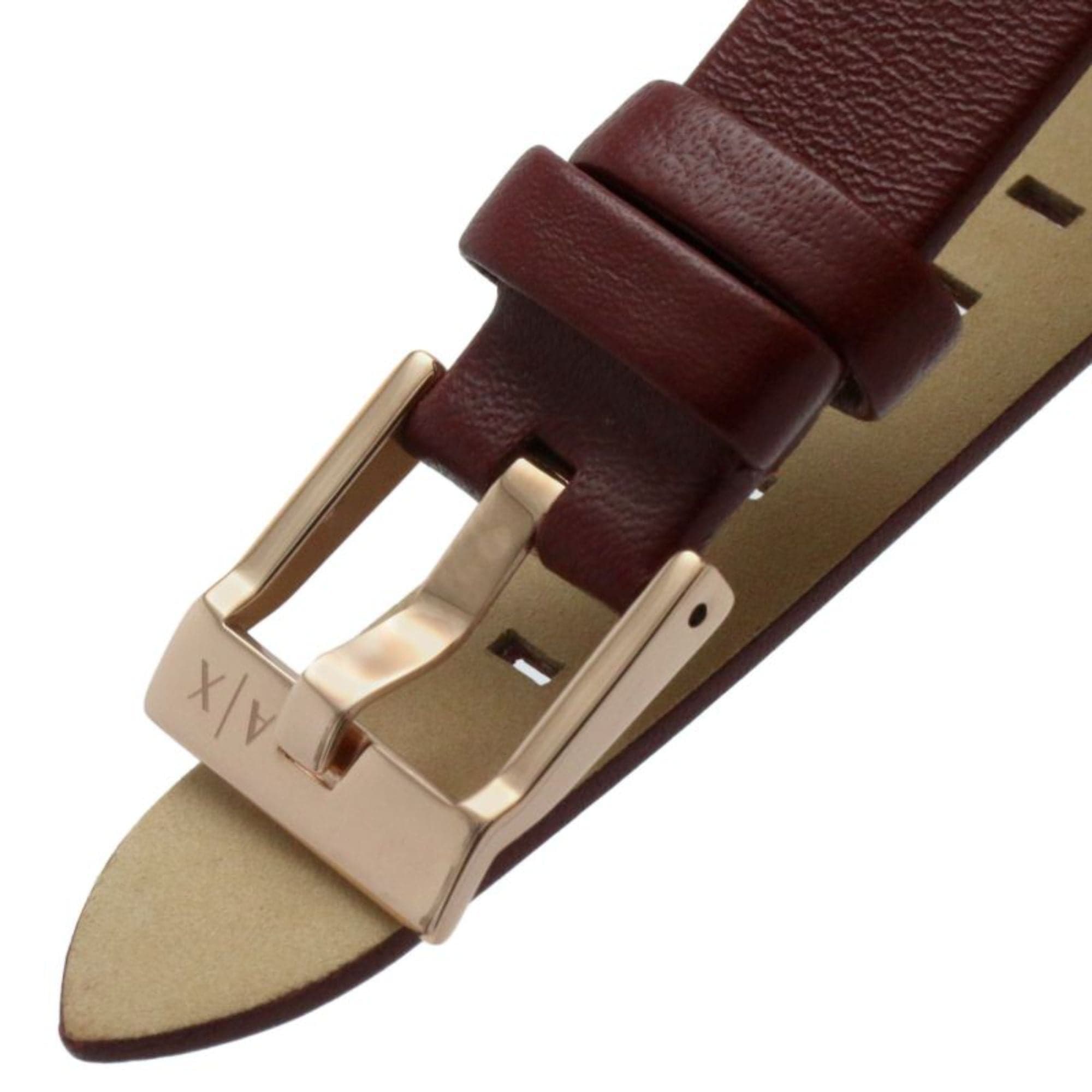ARMANI EXCHANGE AX5913 Women's Red Leather Watch with Three Hands - Perfect for Business, Casual Wear & Special Occasions