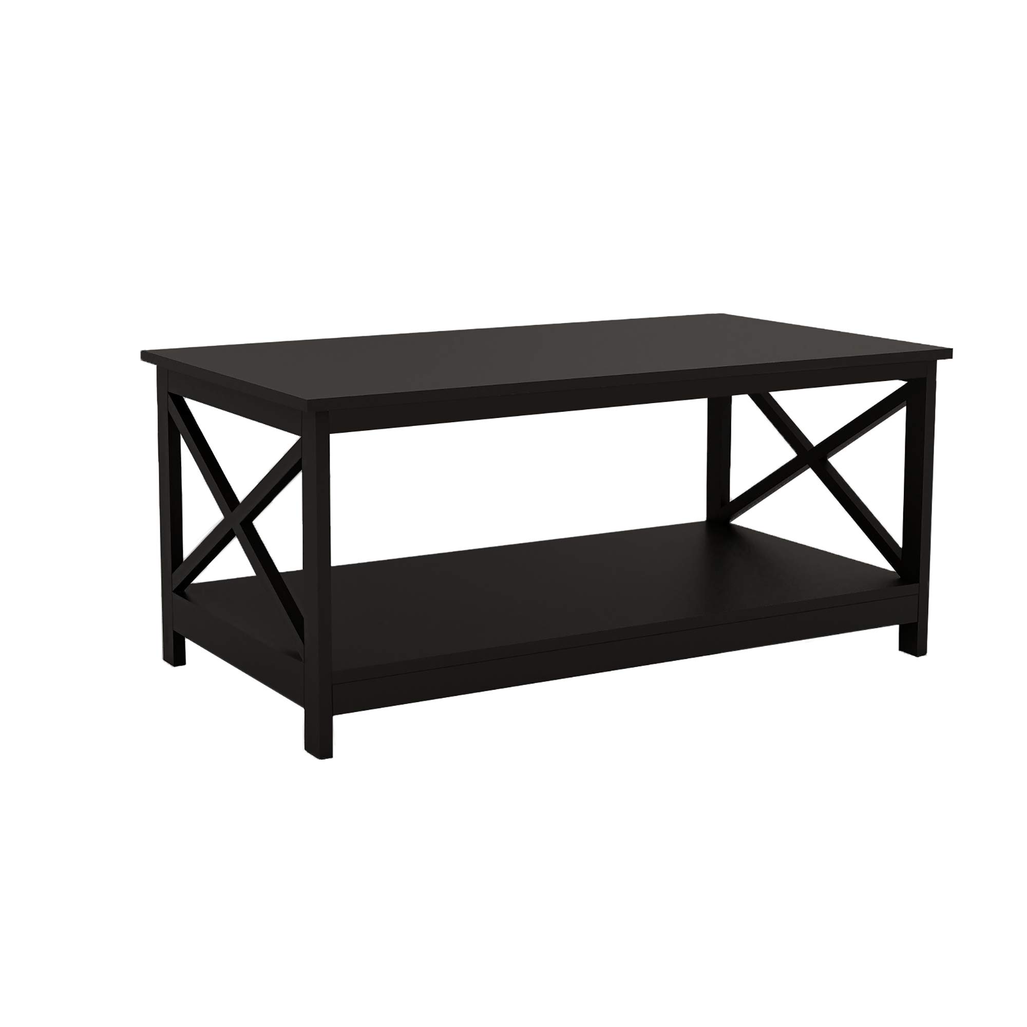 Oxford Coffee Table - Black End Table for Living Room, Bedroom & Office | Modern Side Table with Sturdy Metal Legs