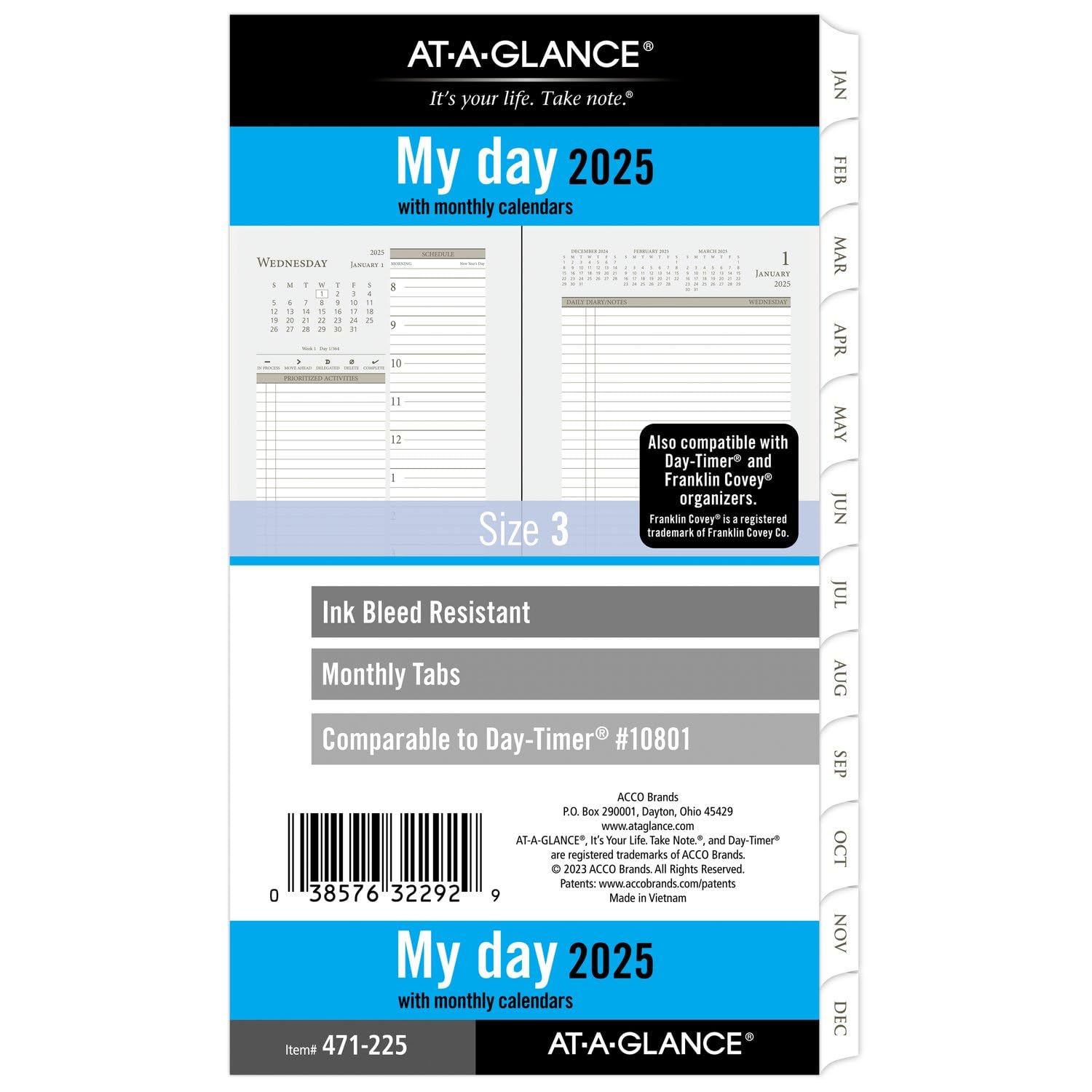 AT-A-GLANCE 2025 Daily & Monthly Planner - 3.75