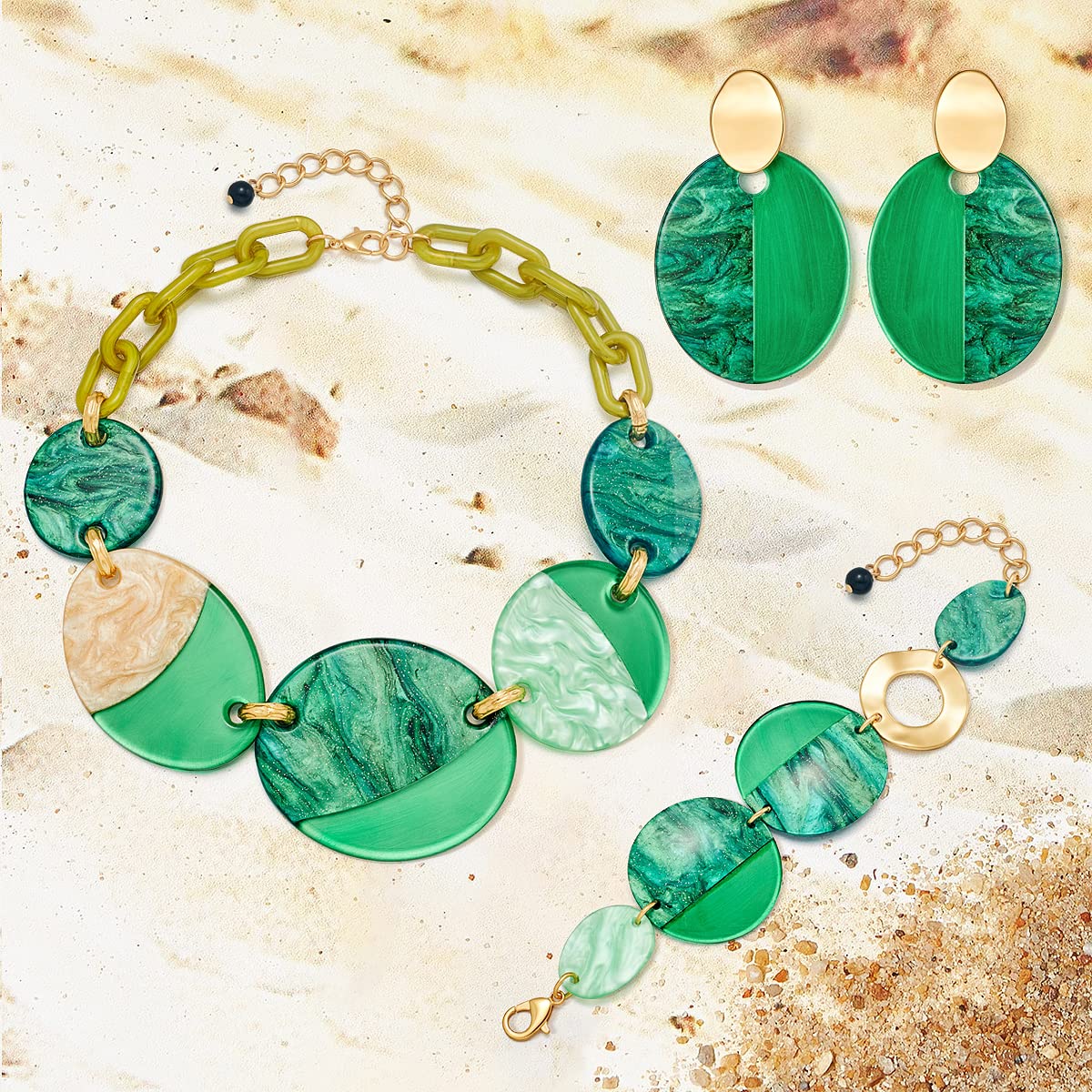 Stylish Green Dangle Drop Earrings for Women - Elegant Statement Jewelry for Christmas, St. Patrick's Day & Holiday Gifts | Perfect for Parties, Weddings & Special Occasions