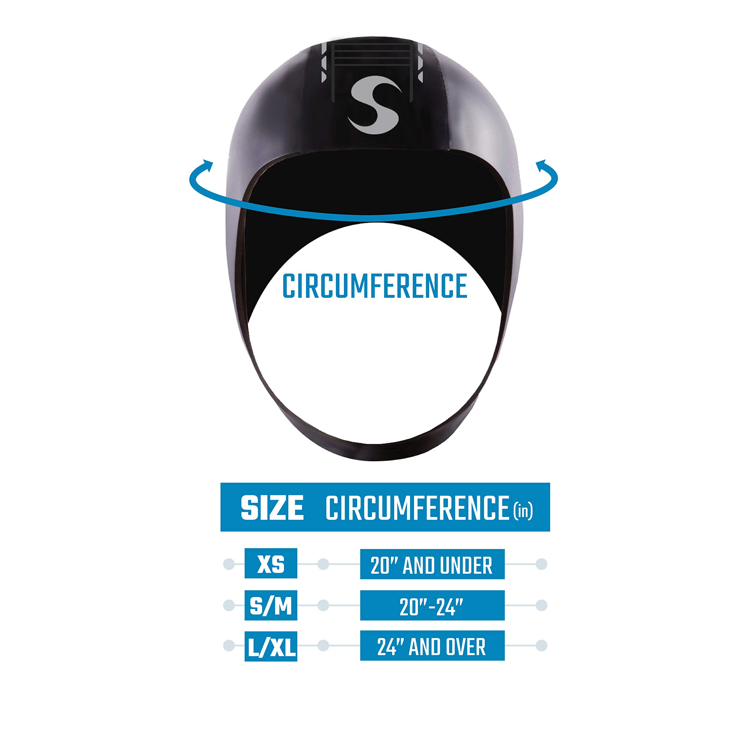 Synergy Swim Cap - Premium Neoprene Smoothskin Swim Hood for Women & Men - Comfortable Waterproof Swimming Gear for Pool, Triathlon & Open Water Training