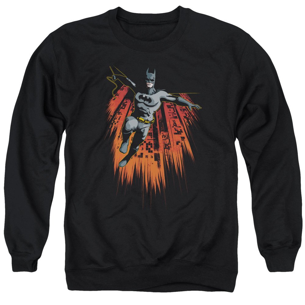 Batman Majestic Unisex Adult Crewneck Sweatshirt for Men & Women | Comfortable Graphic Hoodie for Superhero Fans, Casual Wear & Gift Giving