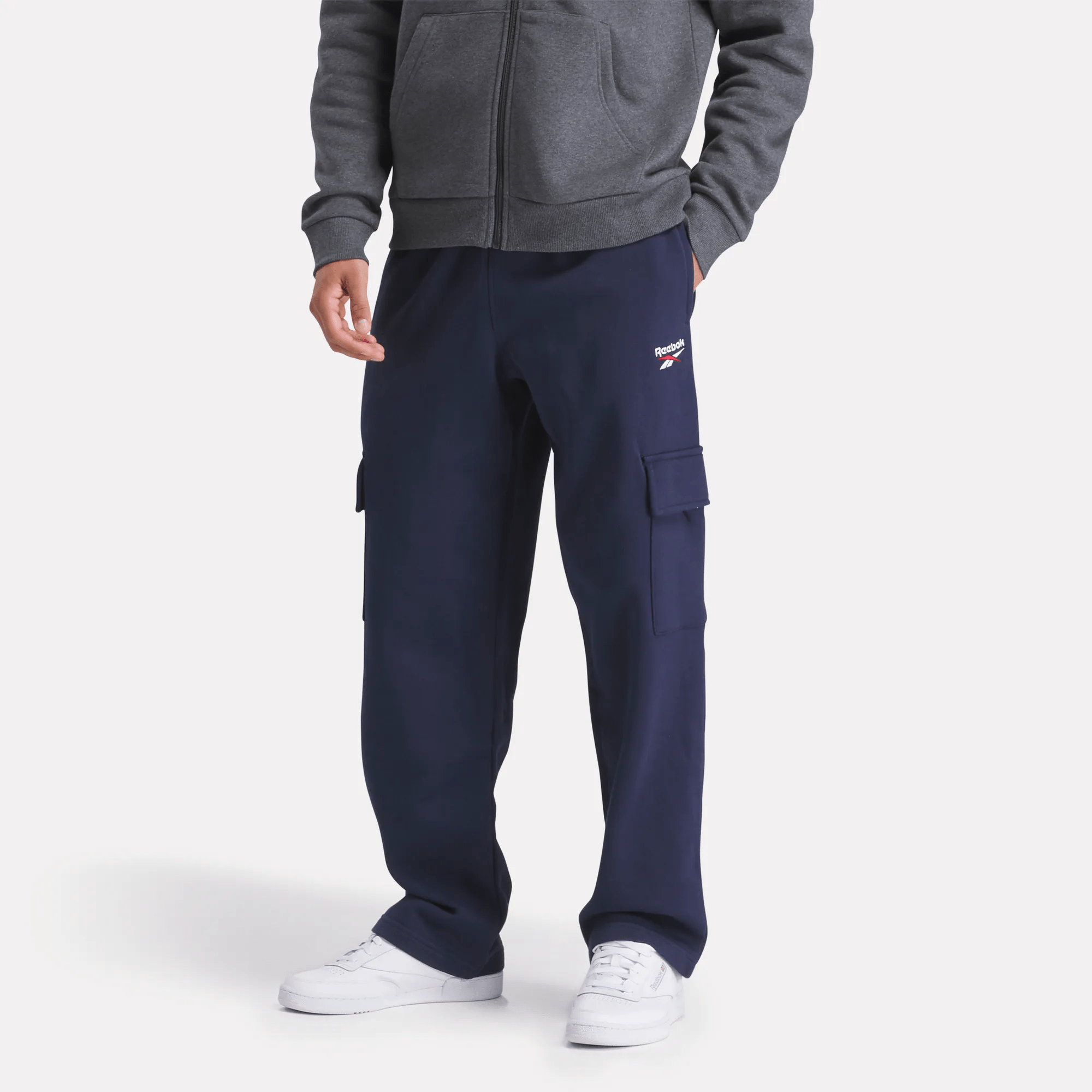 Reebok Men's Identity Small Logo Cargo Pants - Comfortable Workout & Casual Wear for Gym, Running, and Everyday Use