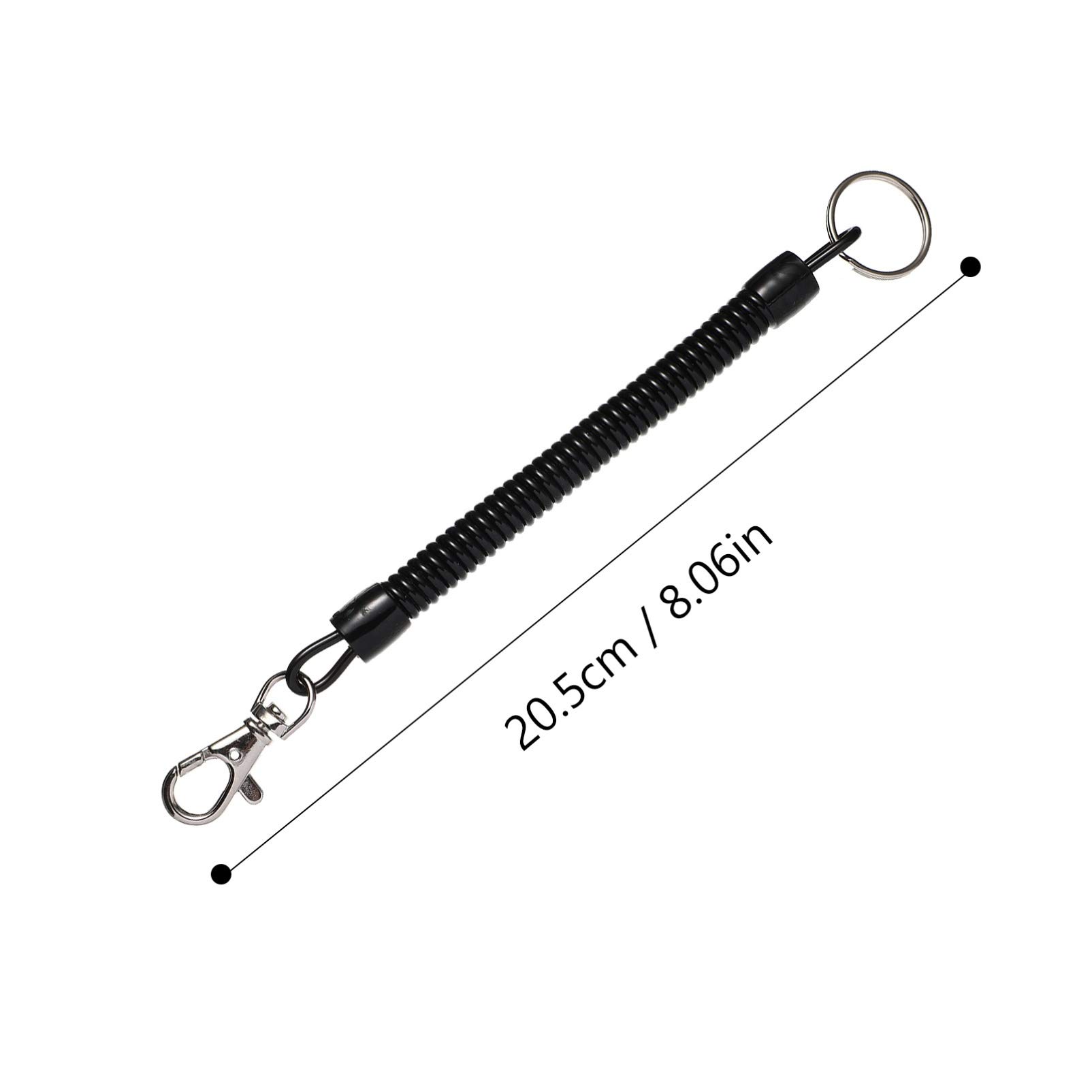 4pcs Retractable Spring Lanyard Keychain - Anti-Lost Strap for Keys & ID Cards