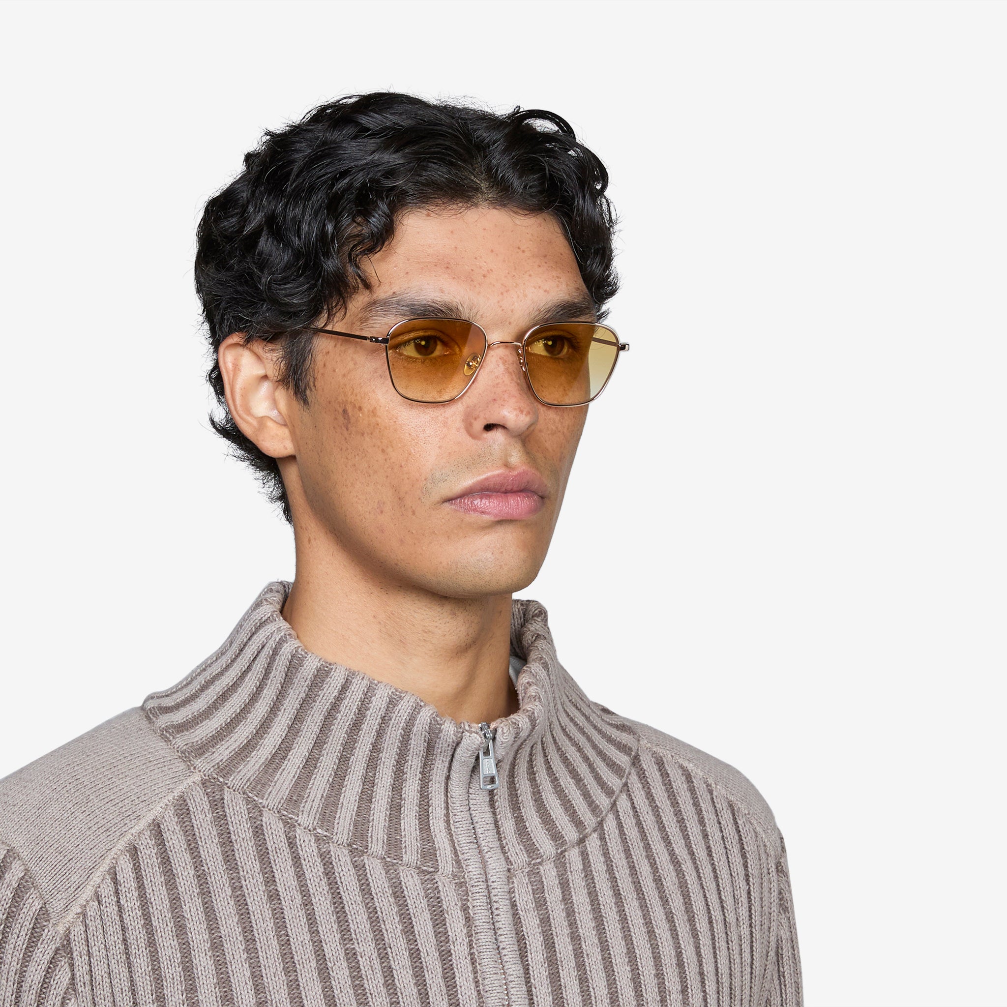 Otis Gold Sunglasses with Yellow Gradient Lens - Stylish UV Protection for Outdoor Activities, Driving, and Beach Wear