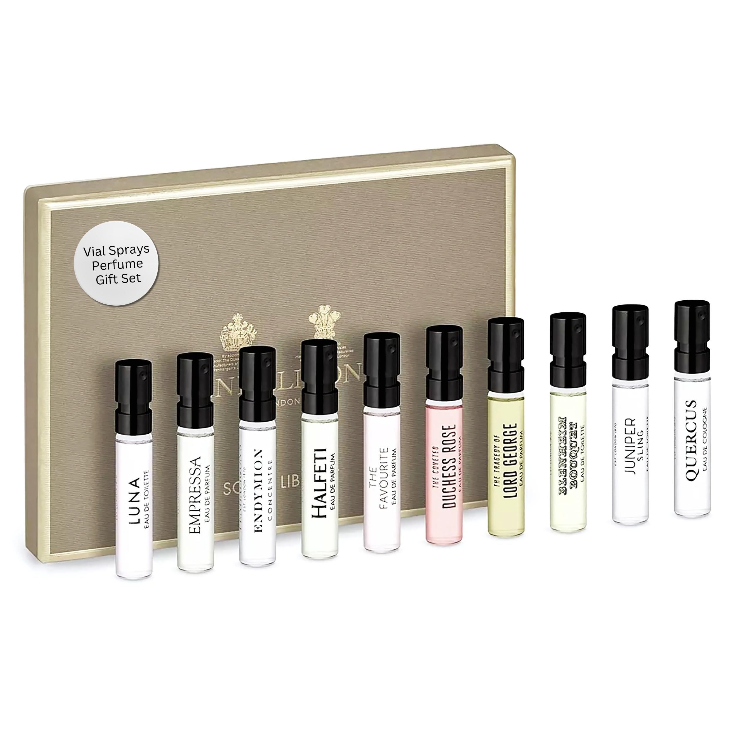 Penhaligon's Scent Library Perfume Gift Set - 10 Mini Vials for Women & Men | Luxury Fragrance Sampler for Travel, Gifting & Everyday Wear