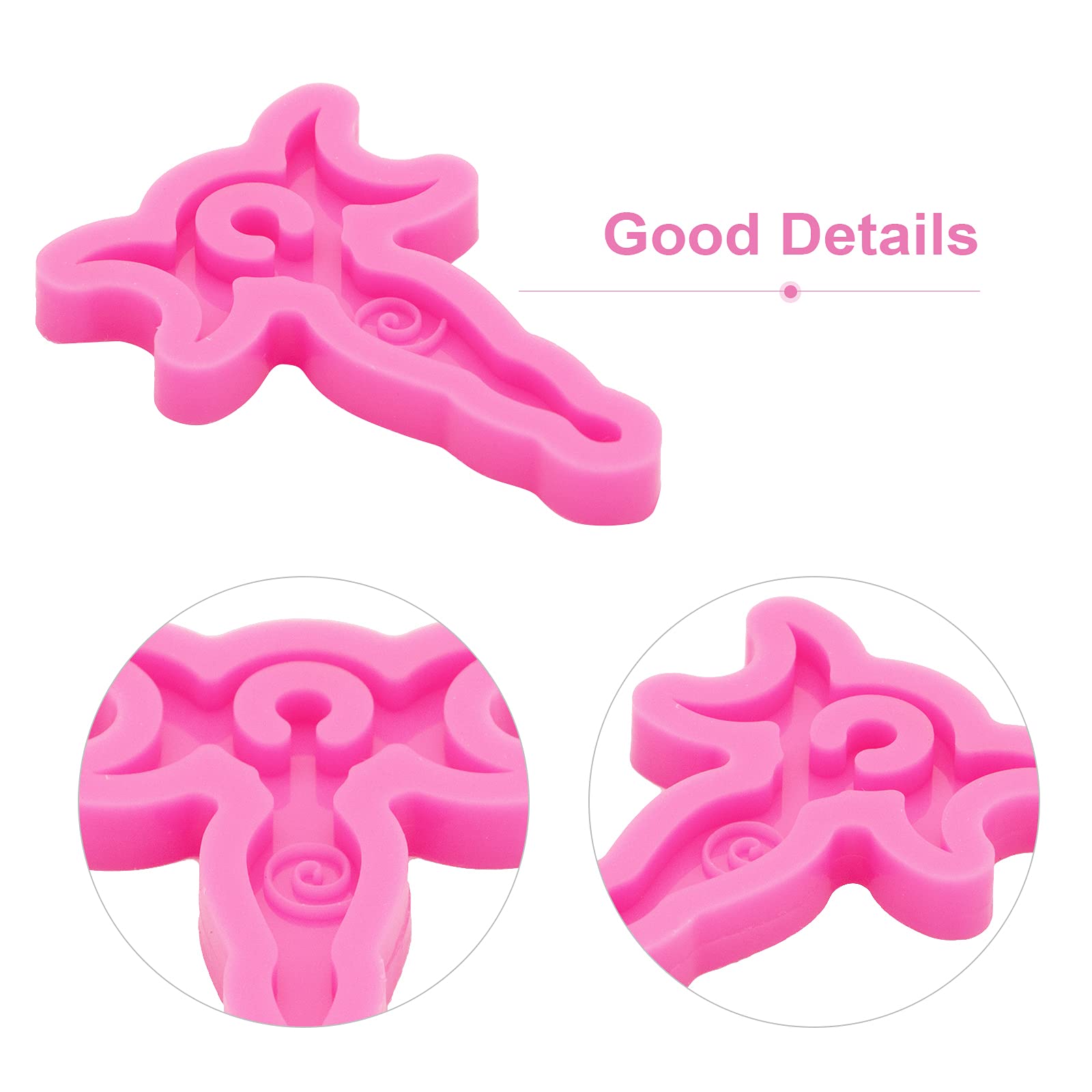 Shiny Glossy Goddess Moon Silicone Molds for DIY Keychains, Necklaces & Jewelry Making – Epoxy Resin & Polymer Clay Molds for Handmade Crafts – Perfect for DIY Gifts, Home Decor & Party Favors