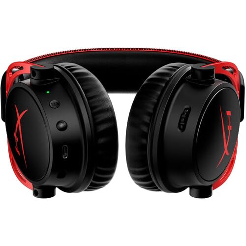 HyperX Cloud Alpha Wireless Gaming Headset for PC - 300H Battery, DTS:X Spatial Audio, Noise-Canceling Mic | Aluminum Frame | Perfect for Esports, Streaming & Work from Home (Includes Cleaning Kit & Headphone Stand)
