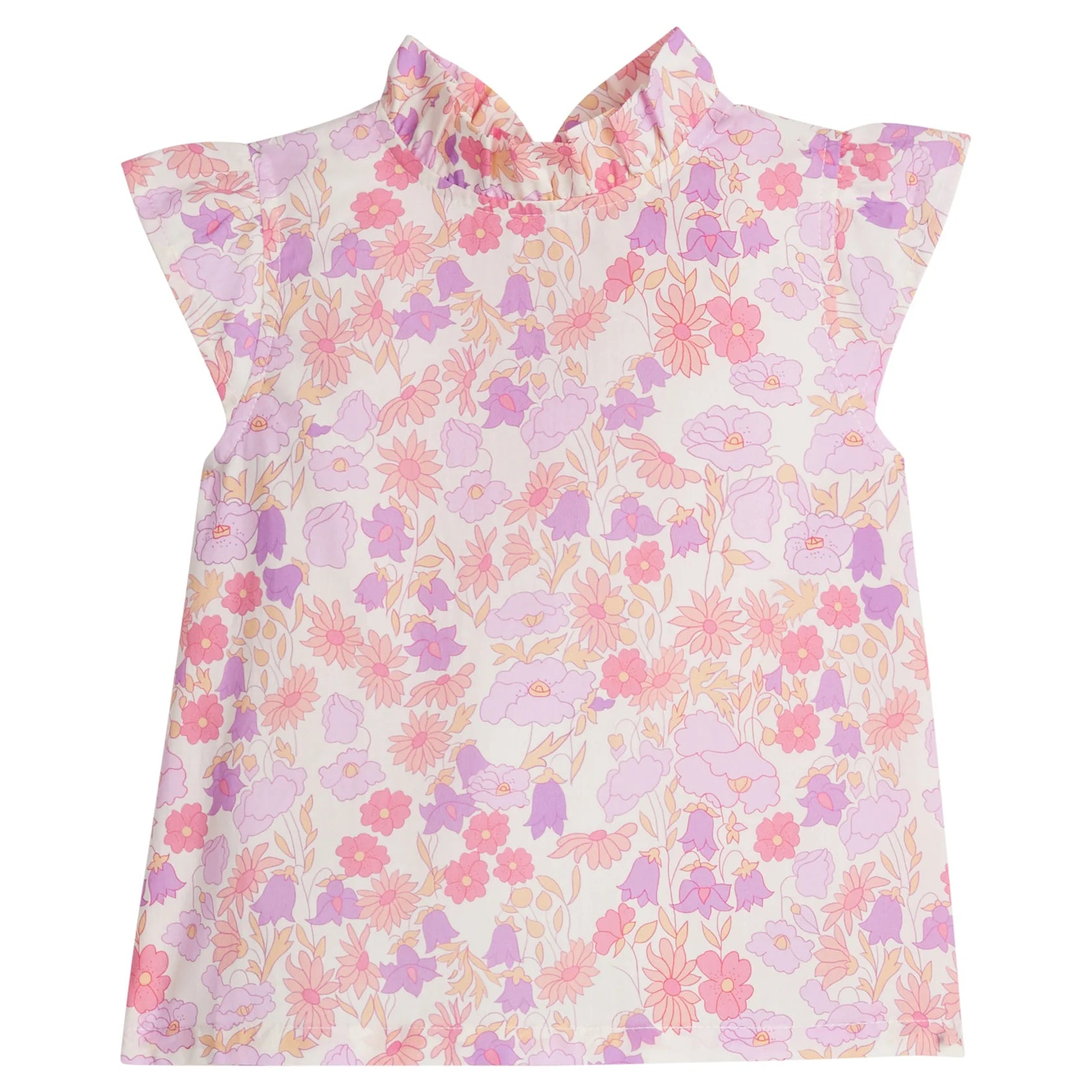 Bisby Tinsley Women's Floral Print Top in Lisle Lavender - Elegant Blouse for Casual Wear, Office Outfits & Spring Fashion