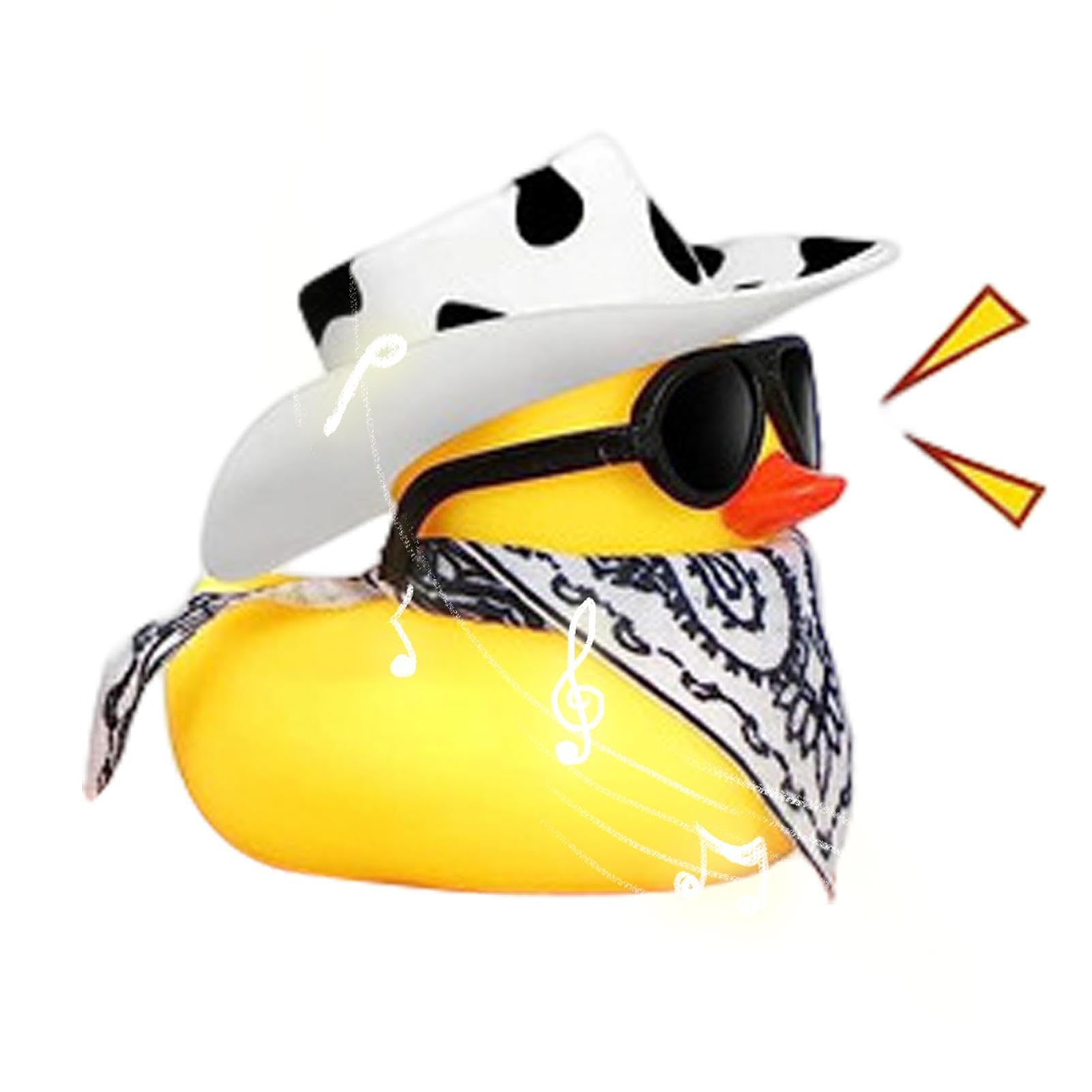 Funny Cowboy Rubber Duck - Bath Toy & Car Dashboard Decor for Kids, Babies | Party Favors, Birthday Goody Bag Fillers, Shower Accessories | Perfect for Bath Time, Travel & Home Decor
